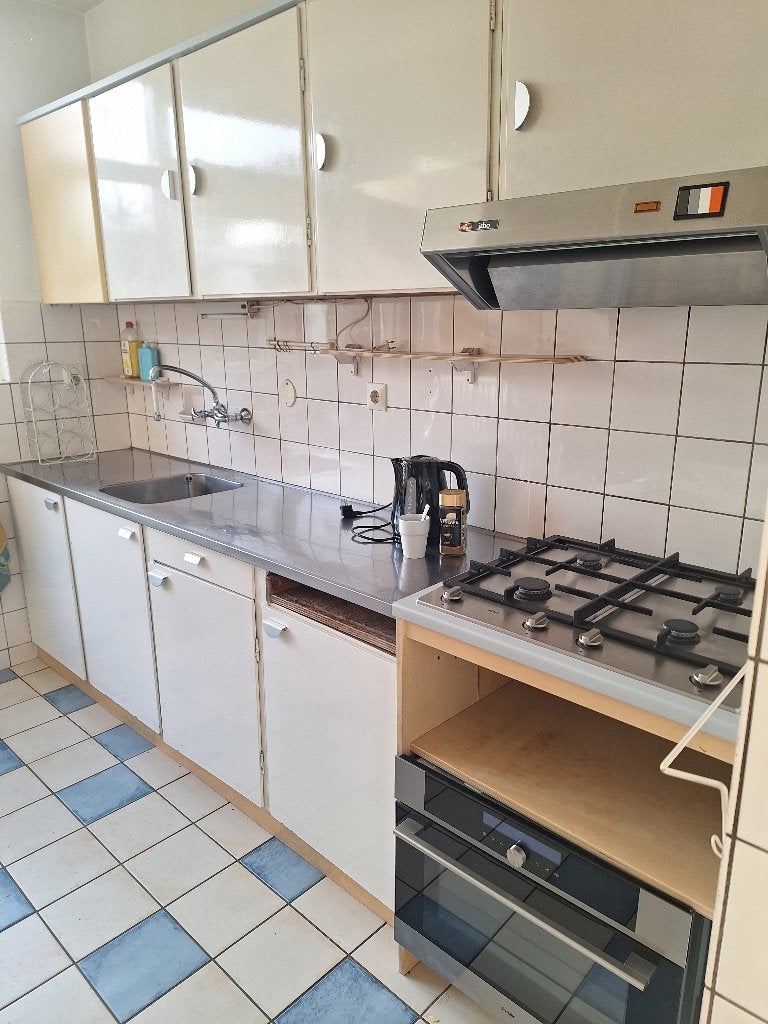 Retro witte Bruynzeel keuken Piet Zwart t.e.a.b., Huis en Inrichting, Ophalen, Gebruikt, Wit, Enkelwandige keuken