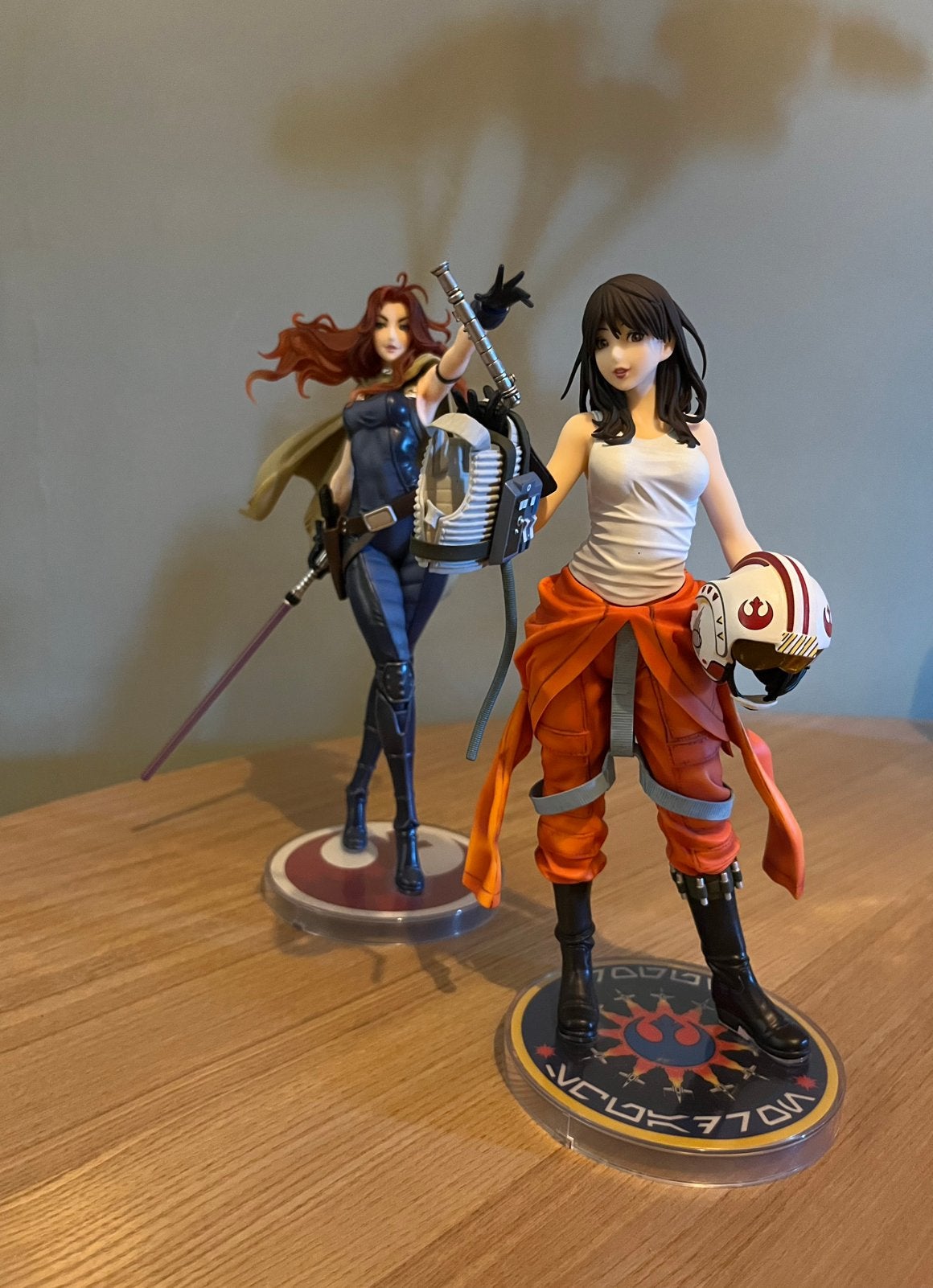 Star Wars Bishoujo Jaina Solo & Mara Jade | Kotobukiya, Ophalen of Verzenden, Zo goed als nieuw, Beeldje of Buste