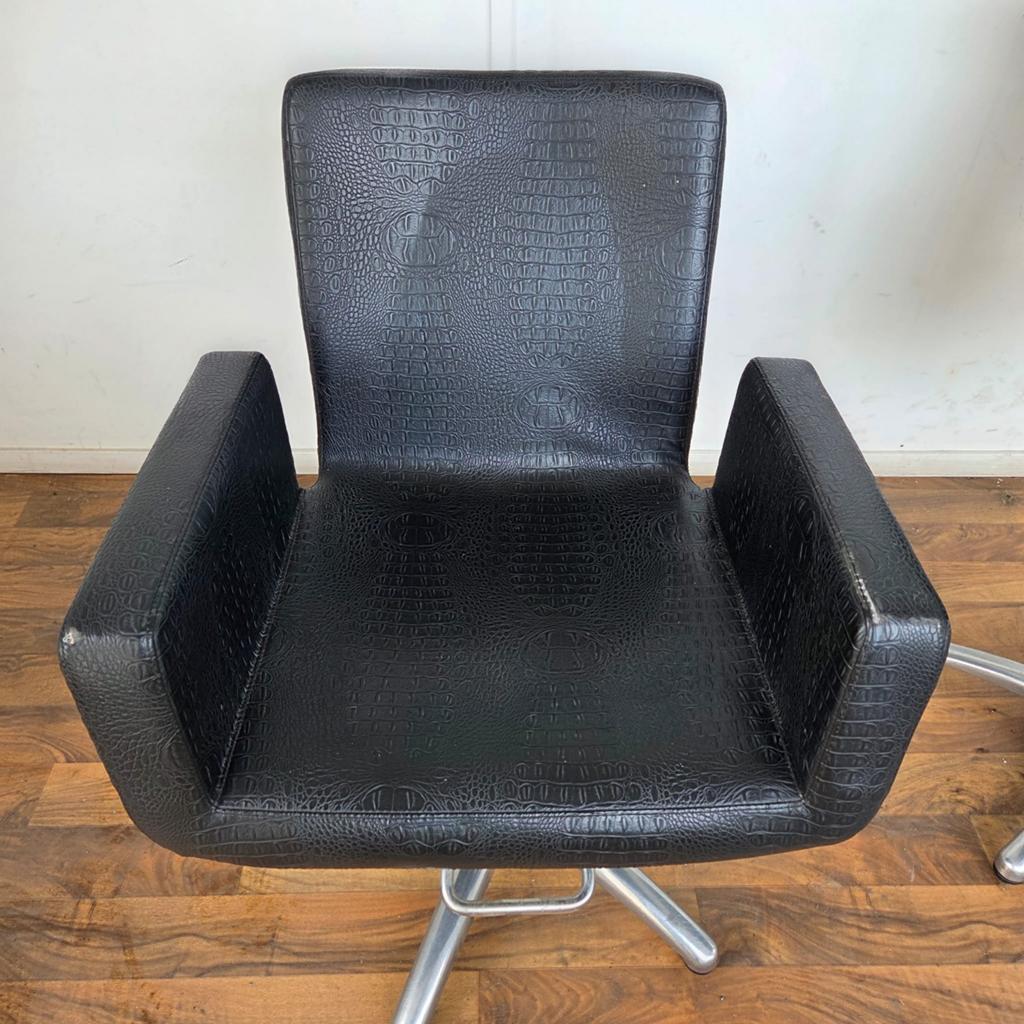 Sibel kappersstoelen 3x croco-leer, Ophalen, Gebruikt, Overige typen