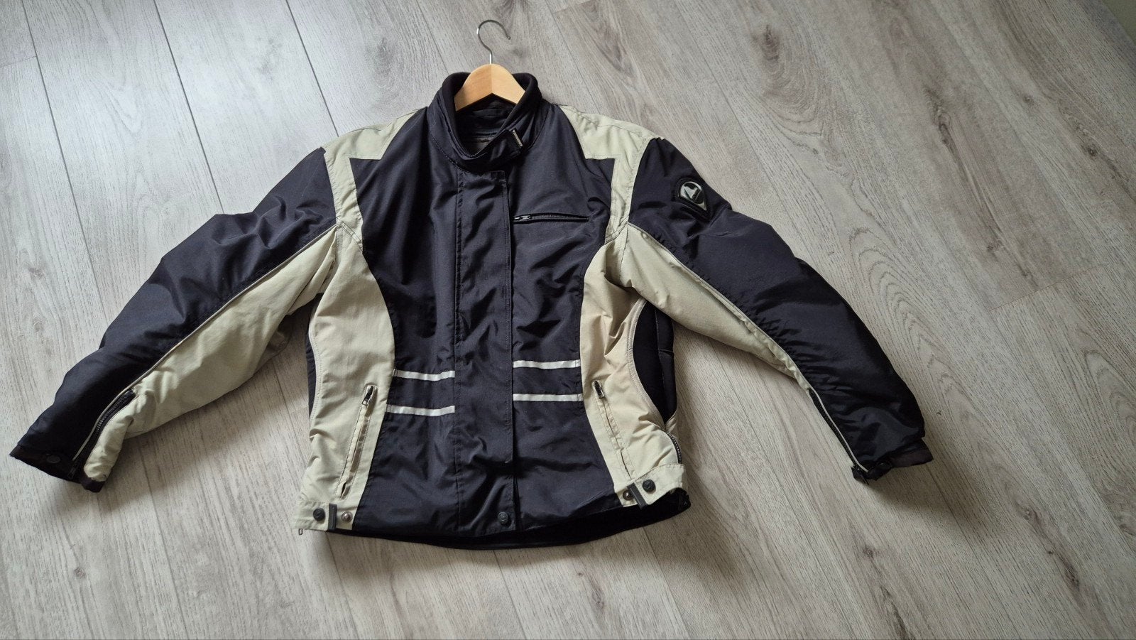 Lookwell Motorjas Maat L Zwart/Beige, Zwart, Maat 42/44 (L), Ophalen of Verzenden, Lockwell