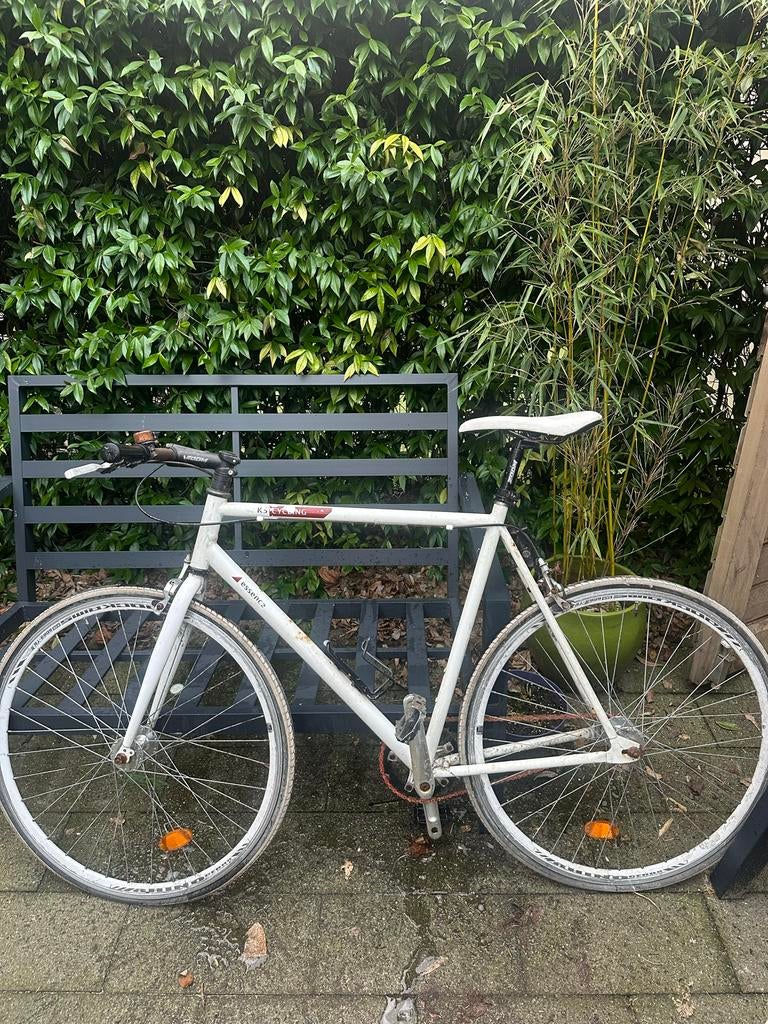 Vintage fixie fiets, Fietsen en Brommers, Fietsonderdelen, Ophalen, Gebruikt, Zadel, Onbekend