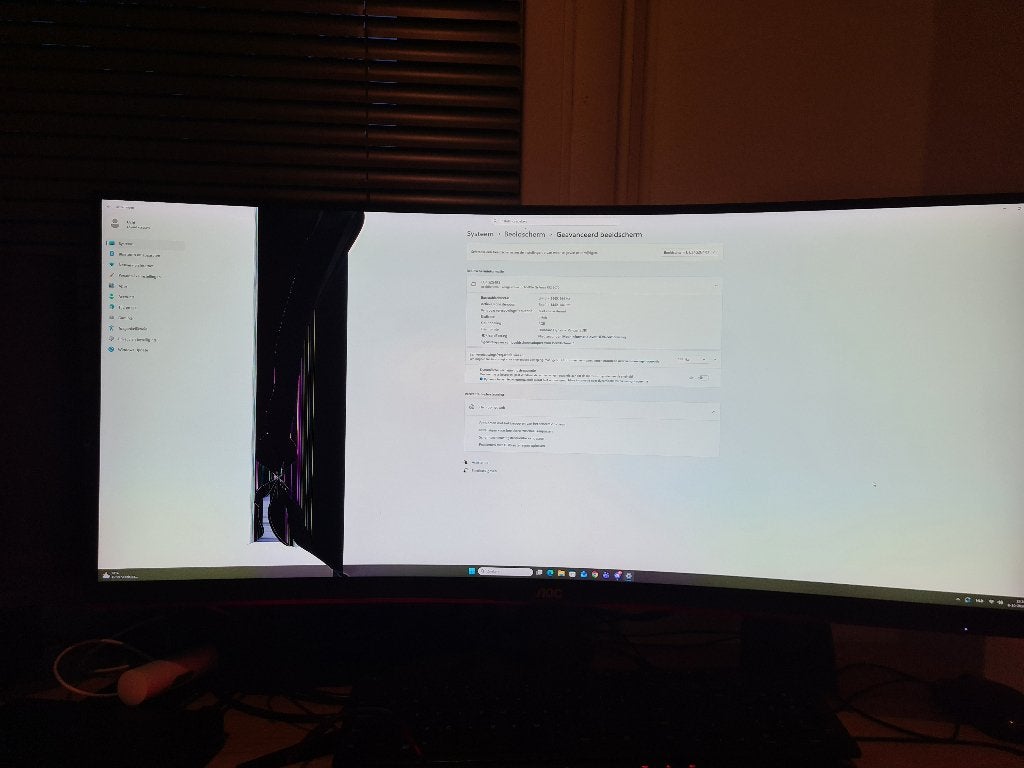 34 inch game monitor 144hz - beschadigd
