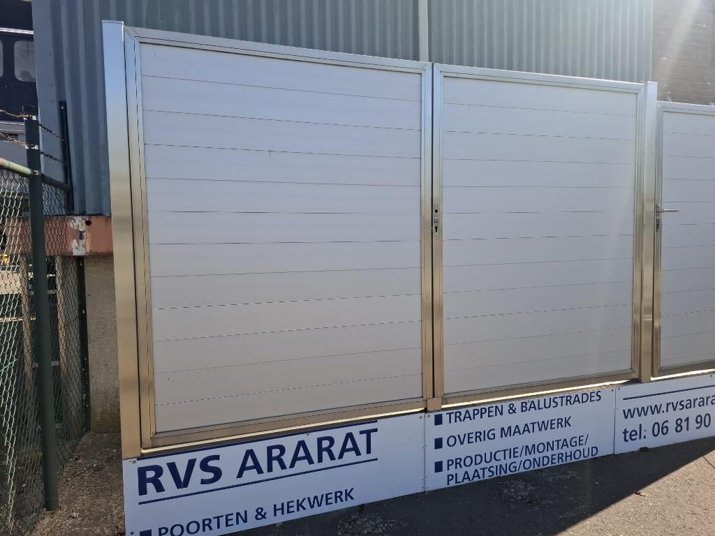 RVS Poort met Loopdeur (RVS Ararat Showmodel Te koop), Tuin en Terras, Tuinhekken en Hekwerk, Ophalen, Met poort, Overige typen