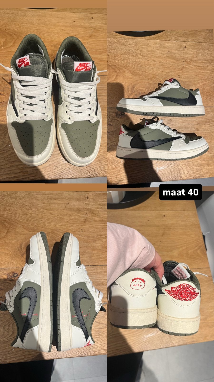 Nike Travis Scott Jordan 1 Low Reverse Mocha Sneakers, Kleding | Heren, Schoenen, Ophalen of Verzenden, Zo goed als nieuw, Overige kleuren