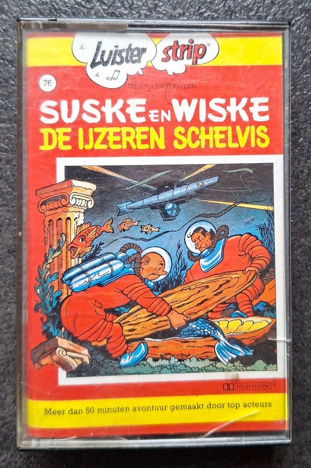 Cassettebandje Luisterstrip Suske en Wiske De Ijzeren schelv, Ophalen of Verzenden, Gebruikt, 1 bandje