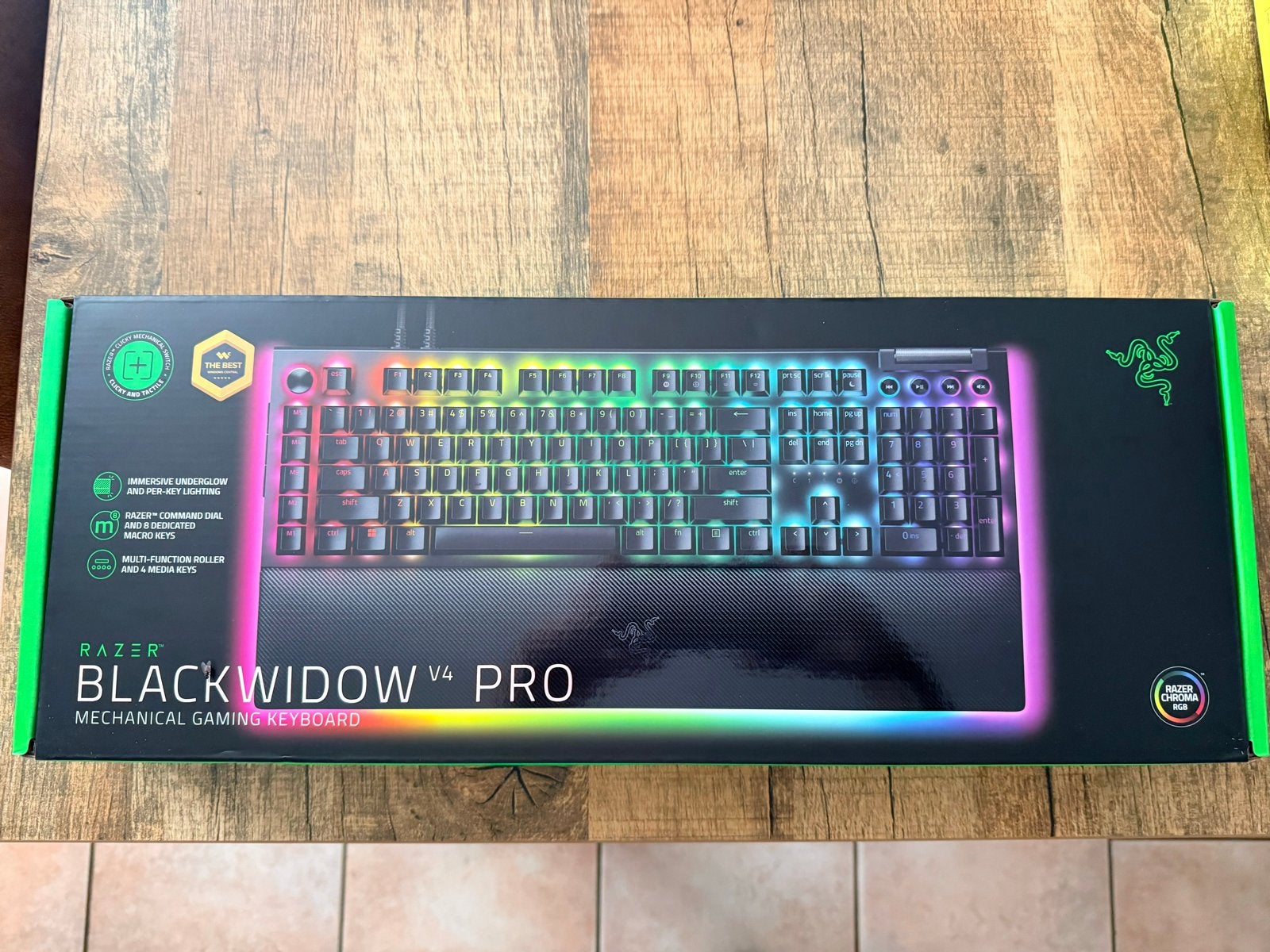 Nieuw Razer BlackWidow V4 Pro Mechanisch Gaming Toetsenbord, Computers en Software, Toetsenborden, Gaming toetsenbord, Nieuw, Ophalen of Verzenden