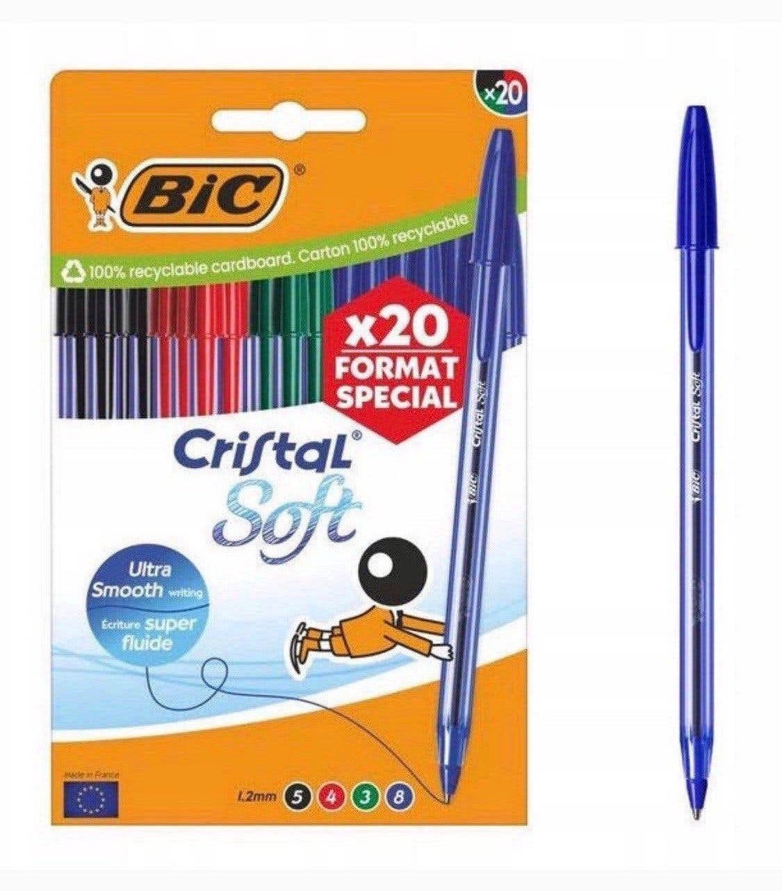 BIC Cristal Soft Medium pen, 1,2 mm, 4 kleuren,. 60 stuks!, Diversen, Ophalen of Verzenden, Nieuw