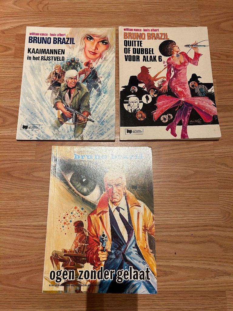 3x Strips Bruno Brazil, Meerdere stripboeken, Ophalen of Verzenden, Zo goed als nieuw, William Vance