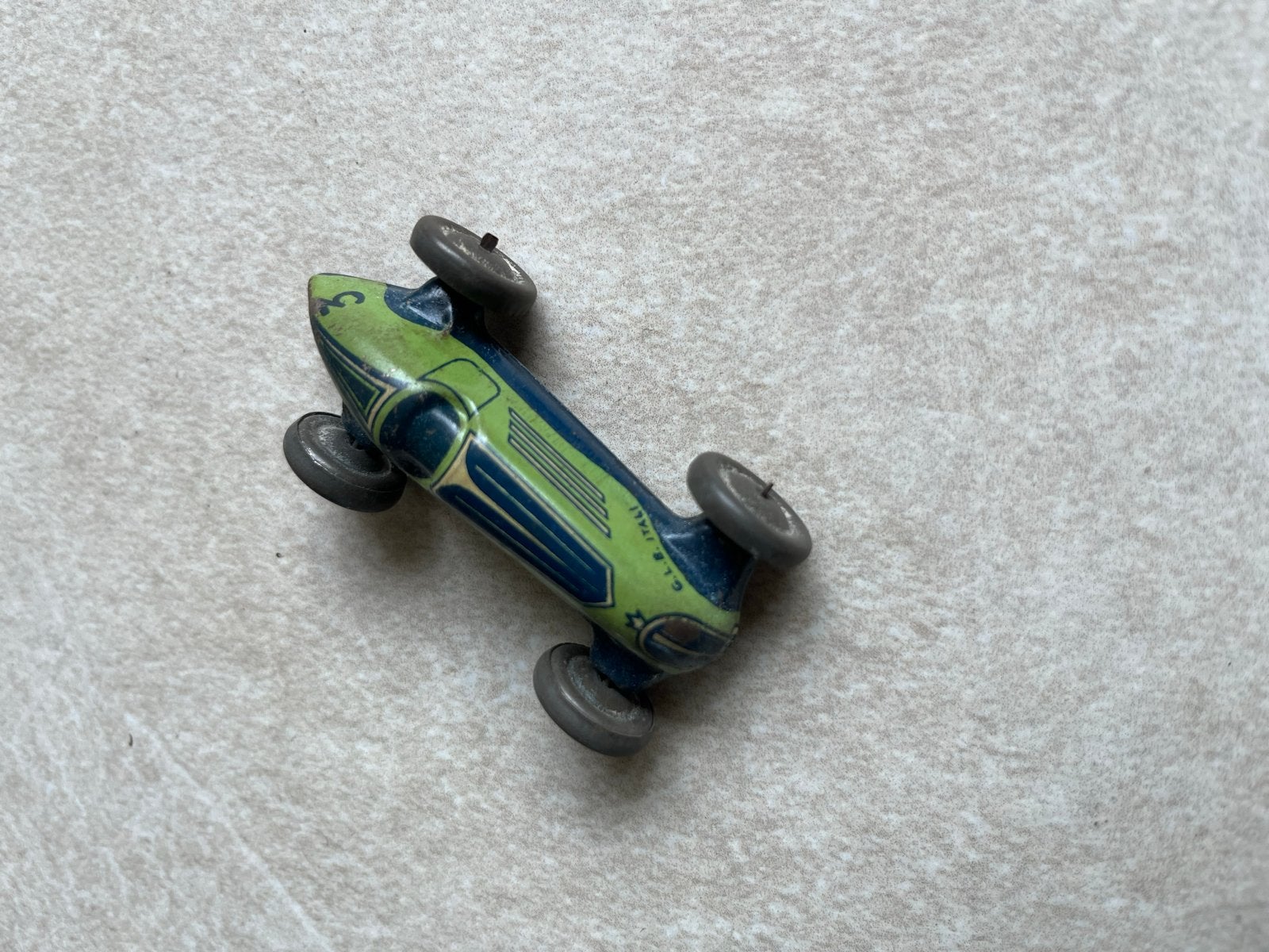 Vintage blikken raceauto - G.L.R. Italy, Kinderen en Baby's, Ophalen, Gebruikt