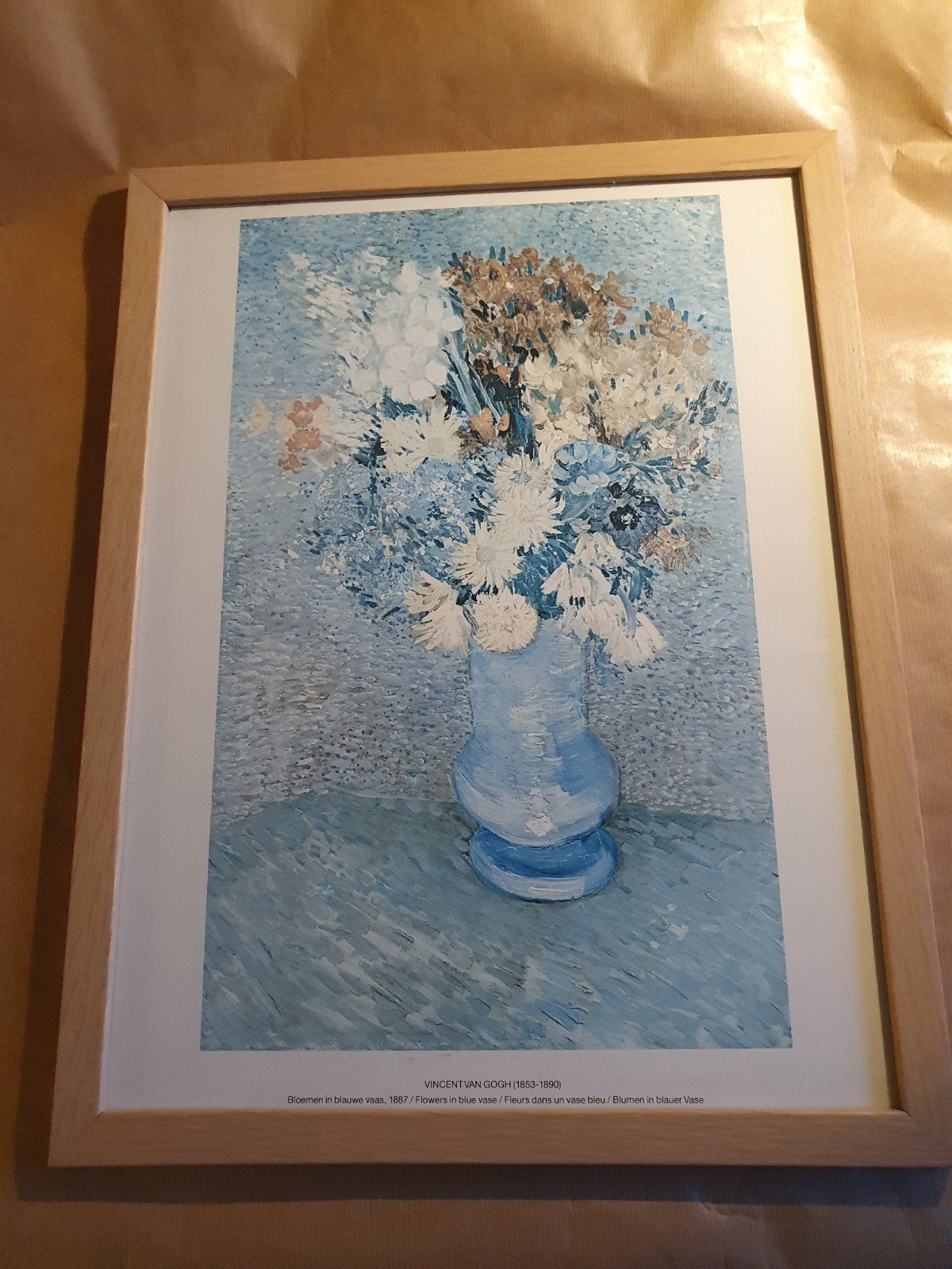 Vincent van Gogh - Bloemen in blauwe vaas (print), Ophalen of Verzenden