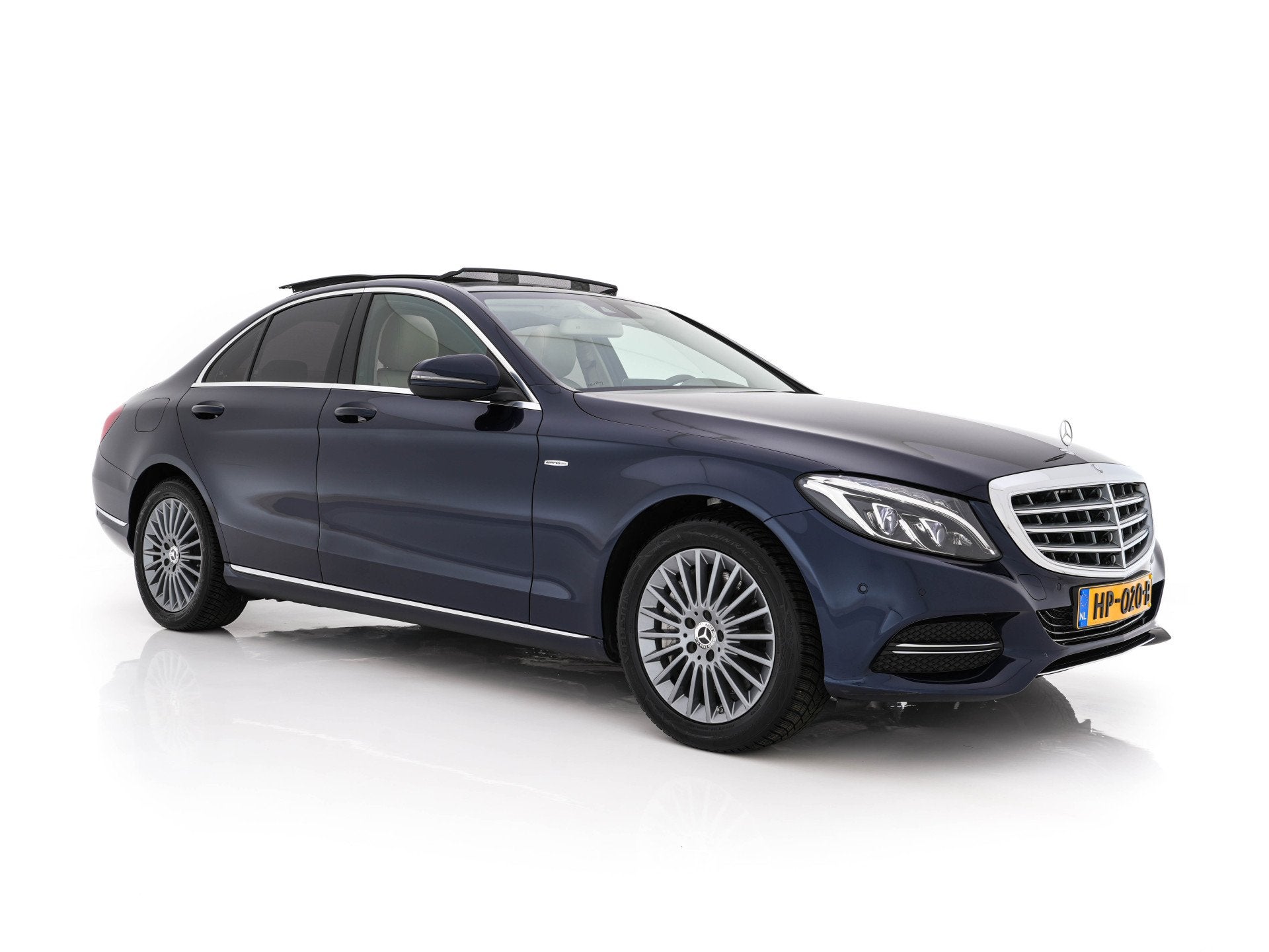 Mercedes-Benz C-Klasse 350 e Lease Edition Aut. *PANO | LUXU, Auto's, Automaat, Achterwielaandrijving, Gebruikt, Blauw