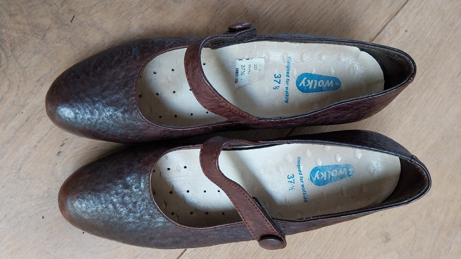 Wolky, taupe kleurige leren zomer schoen met klein hakje, 40, Wolky, Schoenen met lage hakken, Overige kleuren, Ophalen of Verzenden
