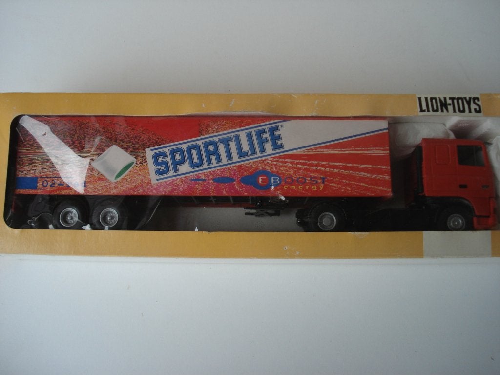 DAF trekker oplegger Sportlife (Lion Toys), Verzenden, Zo goed als nieuw, Bus of Vrachtwagen, Lion Toys