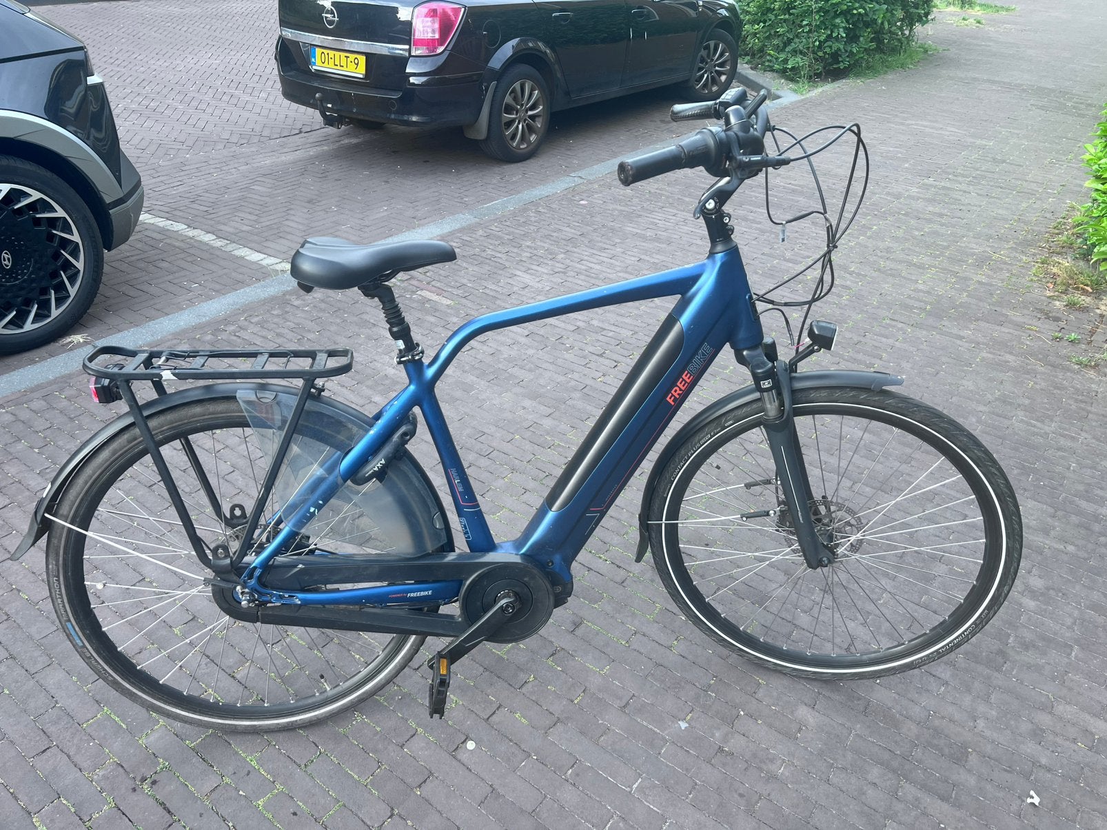 Mooi Freebike Elektrische Herenfiets Bafang middenmotor 53cm, Zo goed als nieuw, 51 tot 55 cm, 50 km per accu of meer, Ophalen