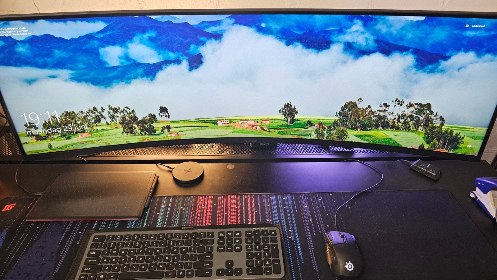 Samsung LC49HG90 49 inch Super Ultrawide Gaming Monitor, Computers en Software, Monitoren, Gaming, Ultrawide, 101 t/m 150 Hz, VA