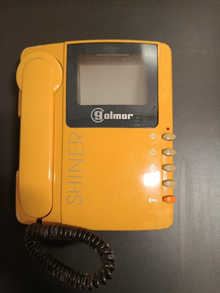 Golmar Shiner Video Intercom Monitor - Geel, Ophalen of Verzenden, Gebruikt, 1 handset
