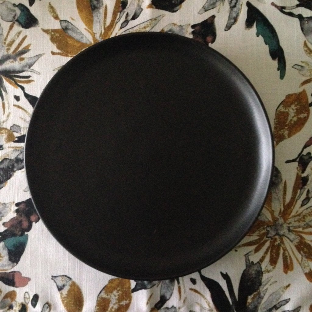 VIER x dinerbord zwart bord 27 cm   - Cote Table - borden, Verzenden, Zo goed als nieuw, Bord(en), Overige stijlen
