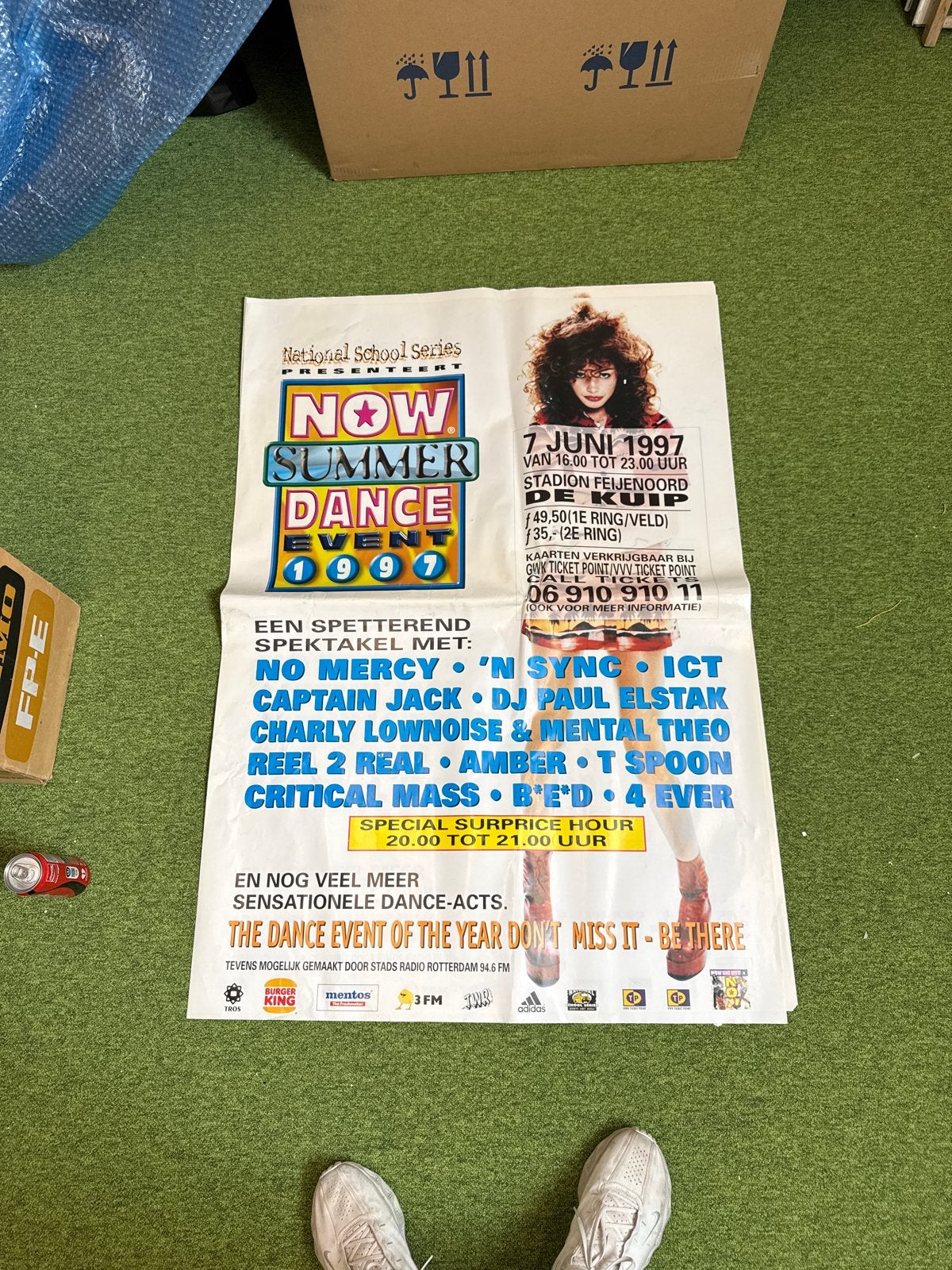 Vintage poster 1997 - Now summer dance paul elstak, Tickets en Kaartjes