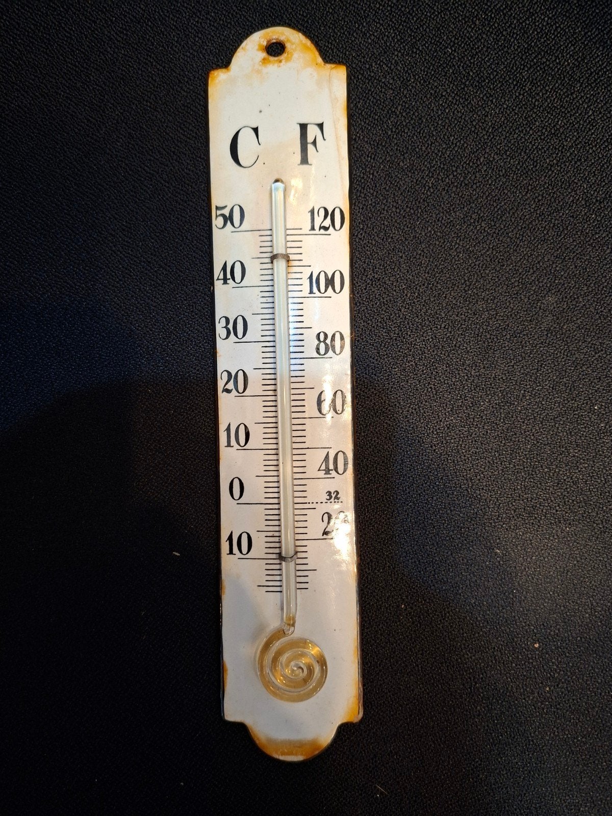 Vintage Emaille Thermometer P.L. Verhaaff Rotterdam, Antiek en Kunst, Ophalen of Verzenden