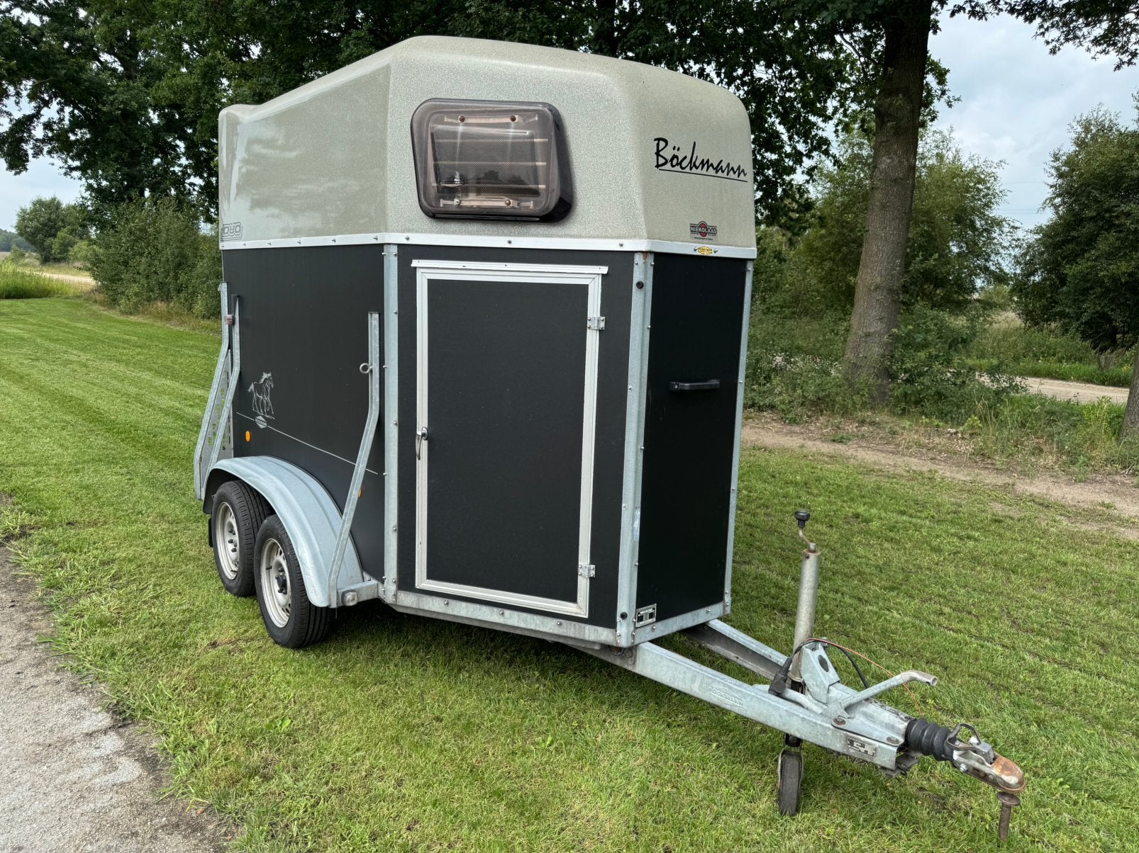 Böckmann Duo 2 paards trailer, Ophalen, Gebruikt