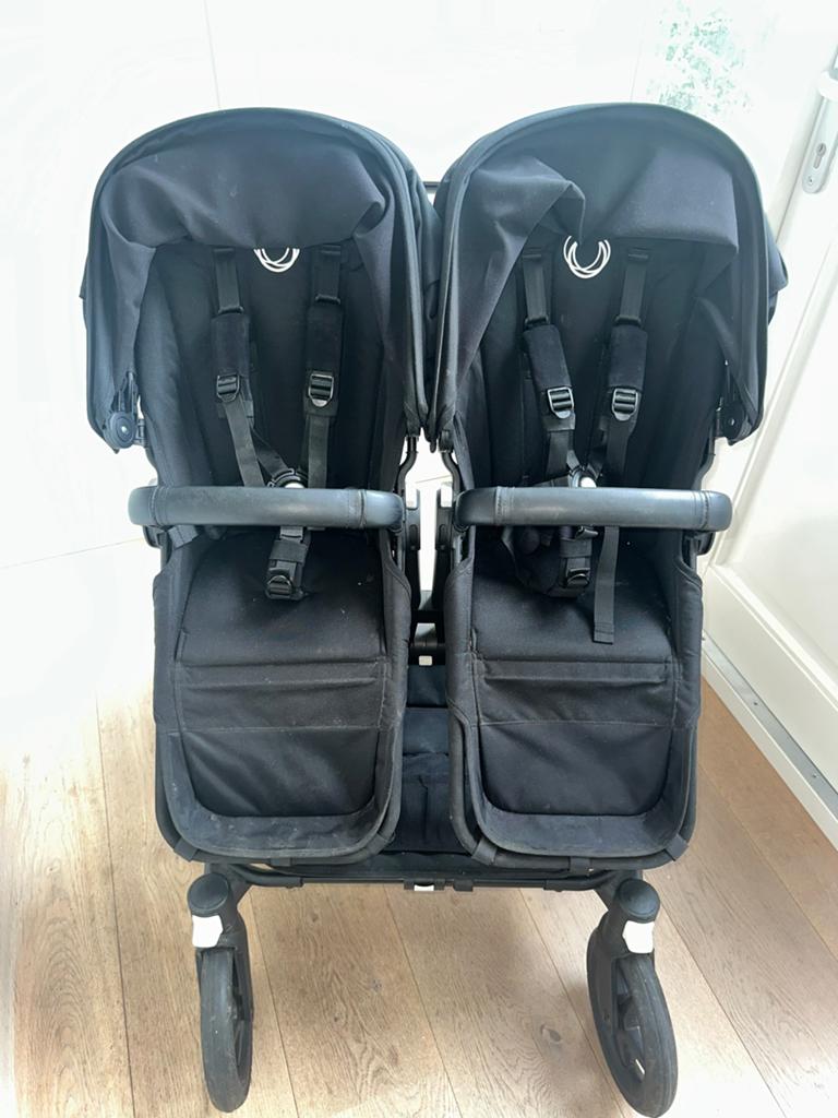 Bugaboo Donkey 5 Tweelingwagen - Complete Set met Garantie, Ophalen, Zo goed als nieuw, Combiwagen, Duowagen