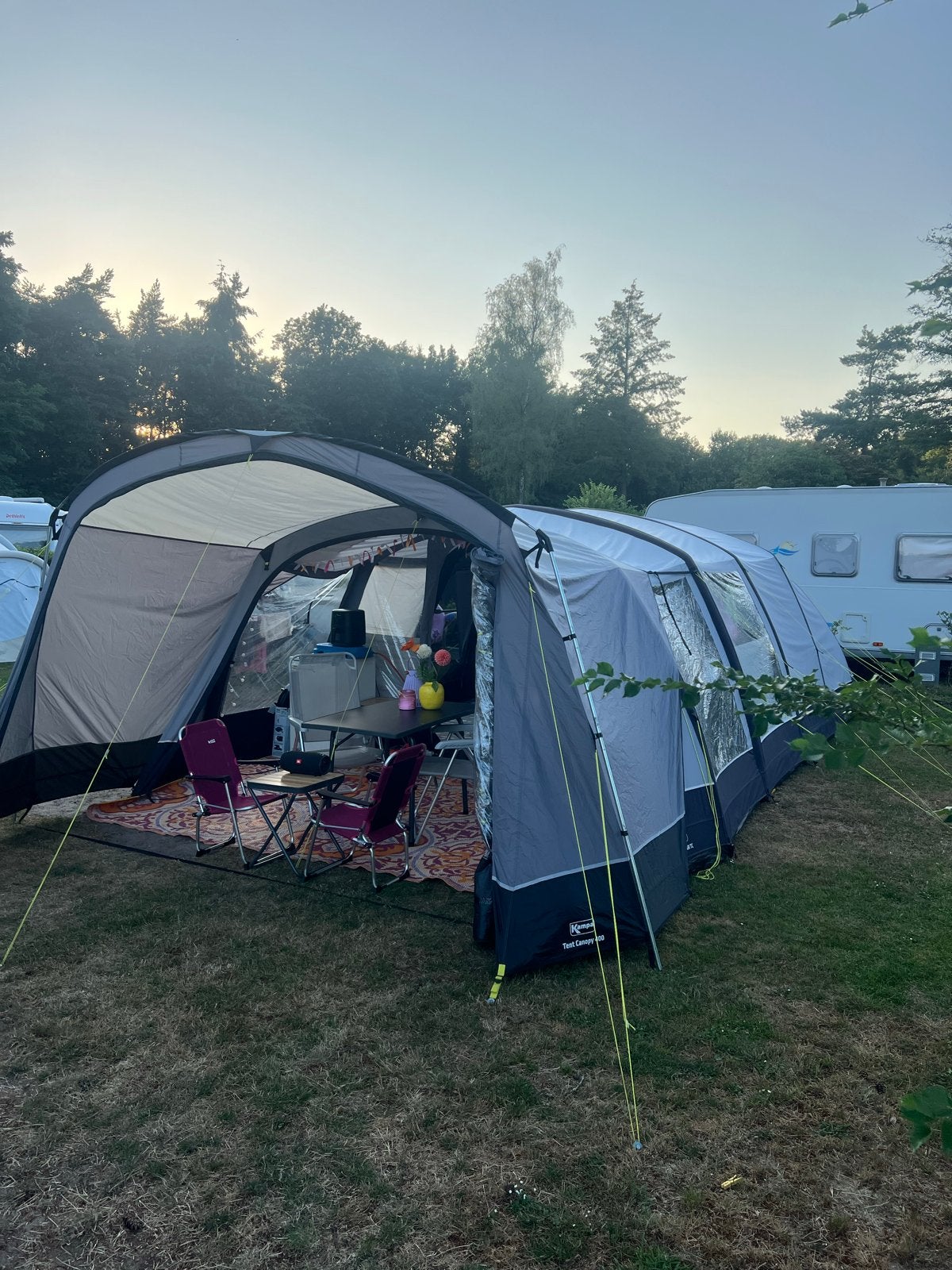 Kampa 6 Air TC Tent + Luifel en Binnenvloerkleed, Ophalen, Gebruikt, Tot en met 6