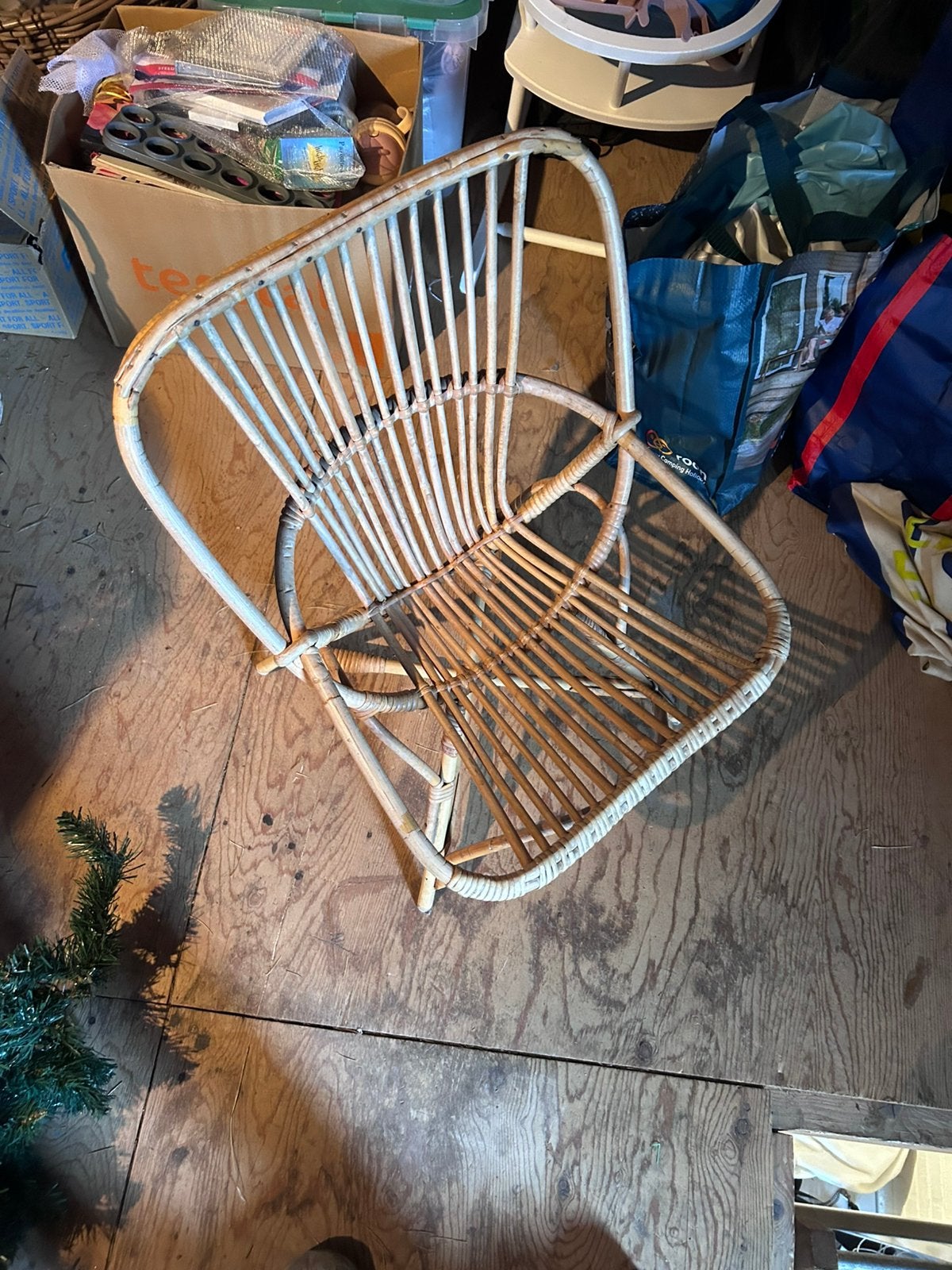 Rotan kinderstoel, Tuin en Terras, Ophalen, Zo goed als nieuw, Rotan