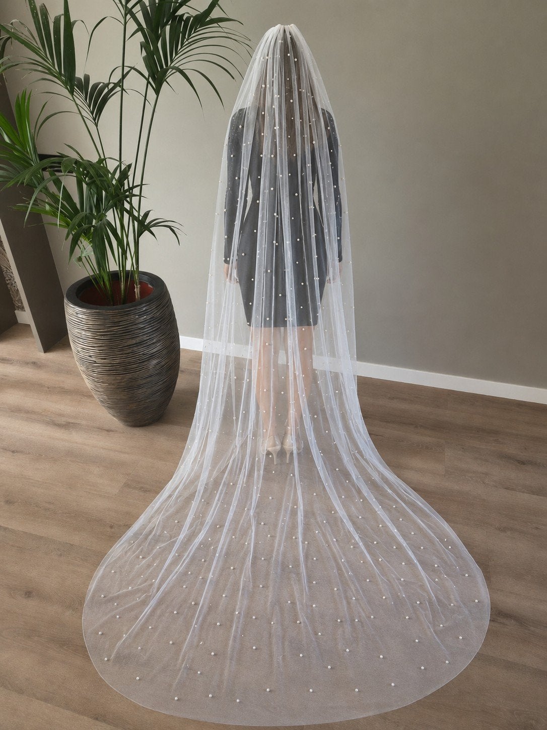 prachtige sluier nieuw cecile calanthe parels ivory, Kleding | Dames, Trouwkleding en Trouwaccessoires, Ophalen of Verzenden, Nieuw