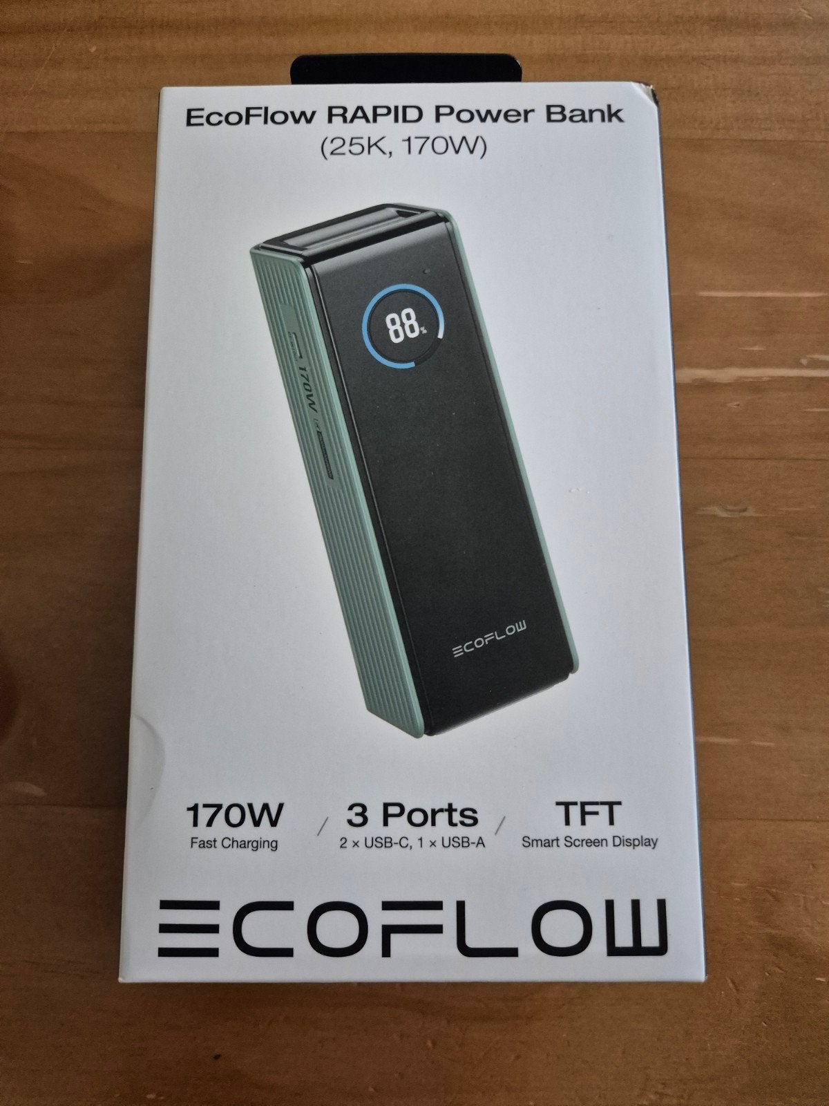 EcoFlow RAPID Power Bank 25K 170W - Nieuw in doos, Ophalen of Verzenden, Nieuw, EcoFlow