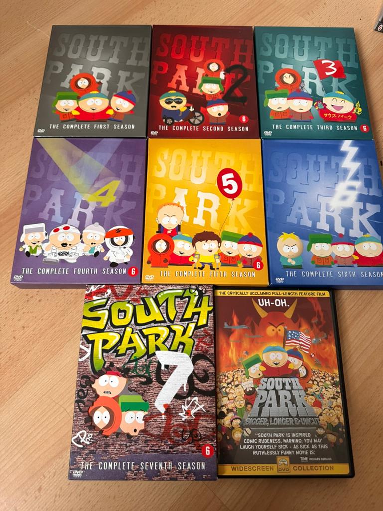 South Park Seasons 1-7 + Movie!, Cd's en Dvd's, Vanaf 12 jaar, Ophalen of Verzenden, Zo goed als nieuw, Amerikaans