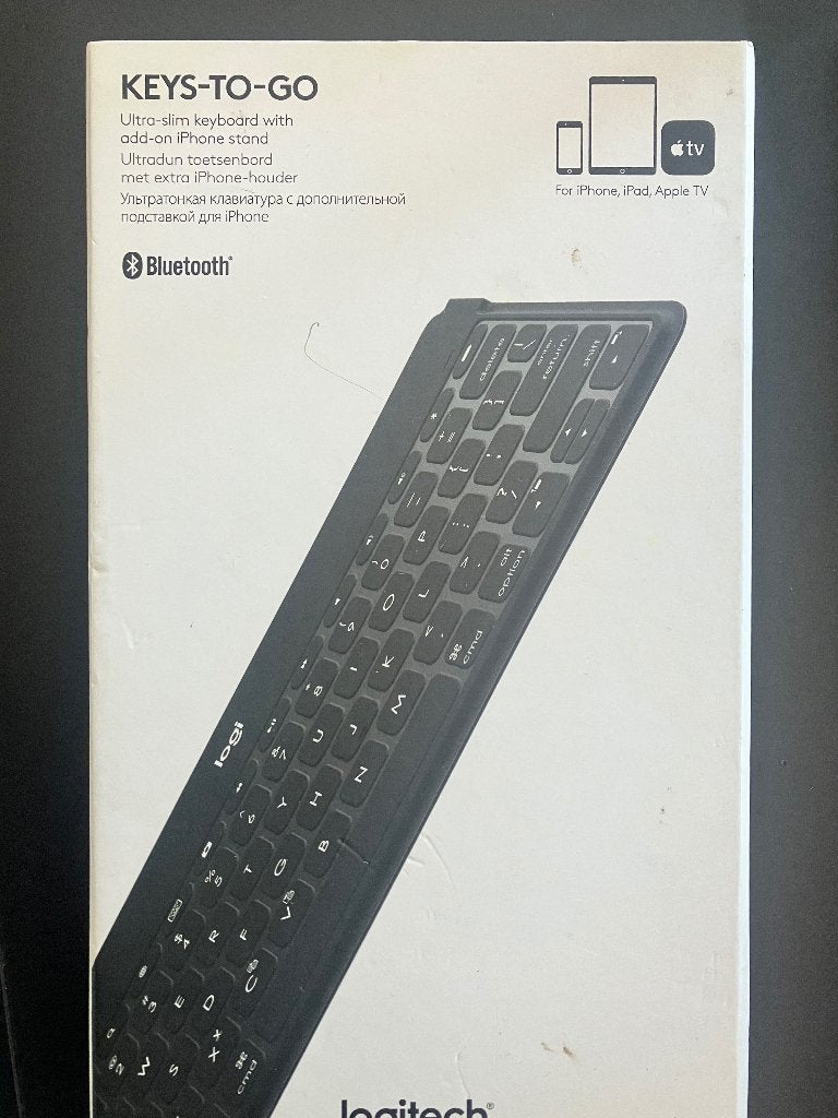 Logitech Keys-to-Go toetsenbord (Bluetooth), Computers en Software, Toetsenborden, Ophalen of Verzenden, Qwerty, Zo goed als nieuw