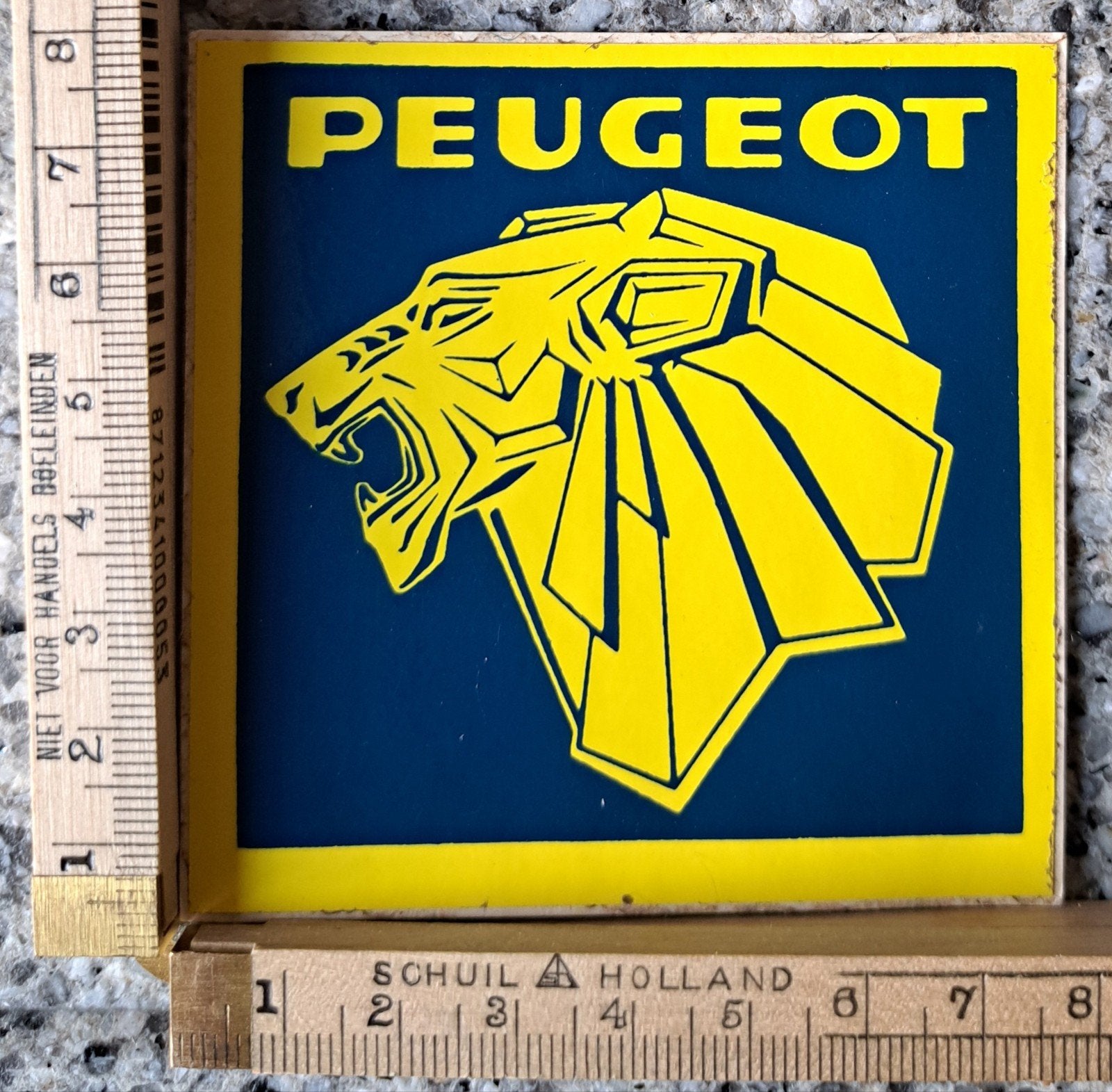 Vintage sticker logo merk Peugeot automerk, Ophalen of Verzenden, Zo goed als nieuw