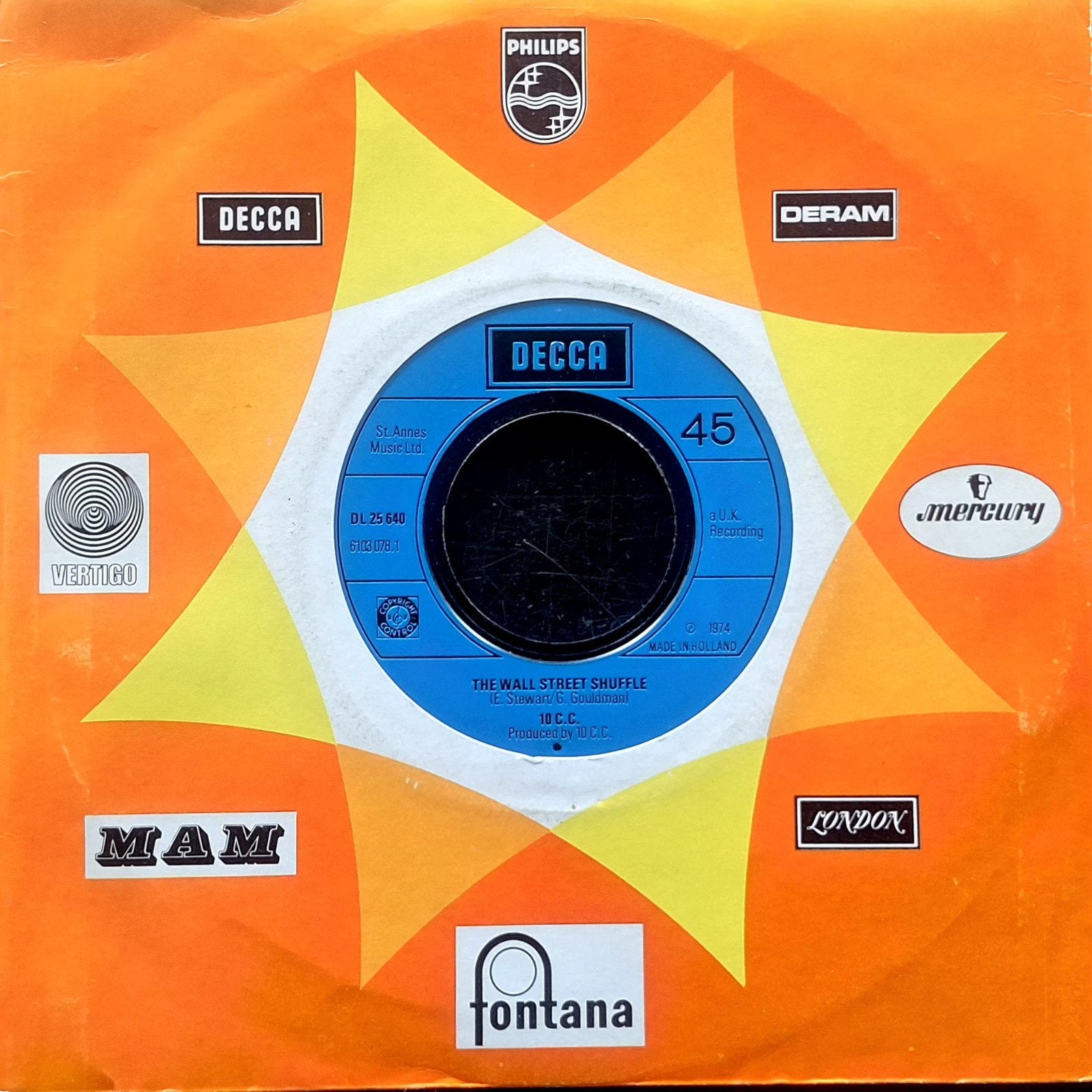 7"/SINGLE  10CC - The Wallstreet Shuffle, Ophalen of Verzenden, Gebruikt, Pop