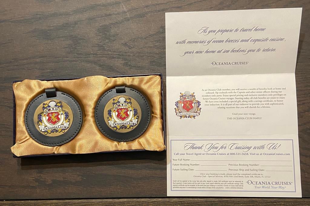 Oceania Cruise - luggage tags memorablia, Verzamelen, Ophalen of Verzenden, Zo goed als nieuw