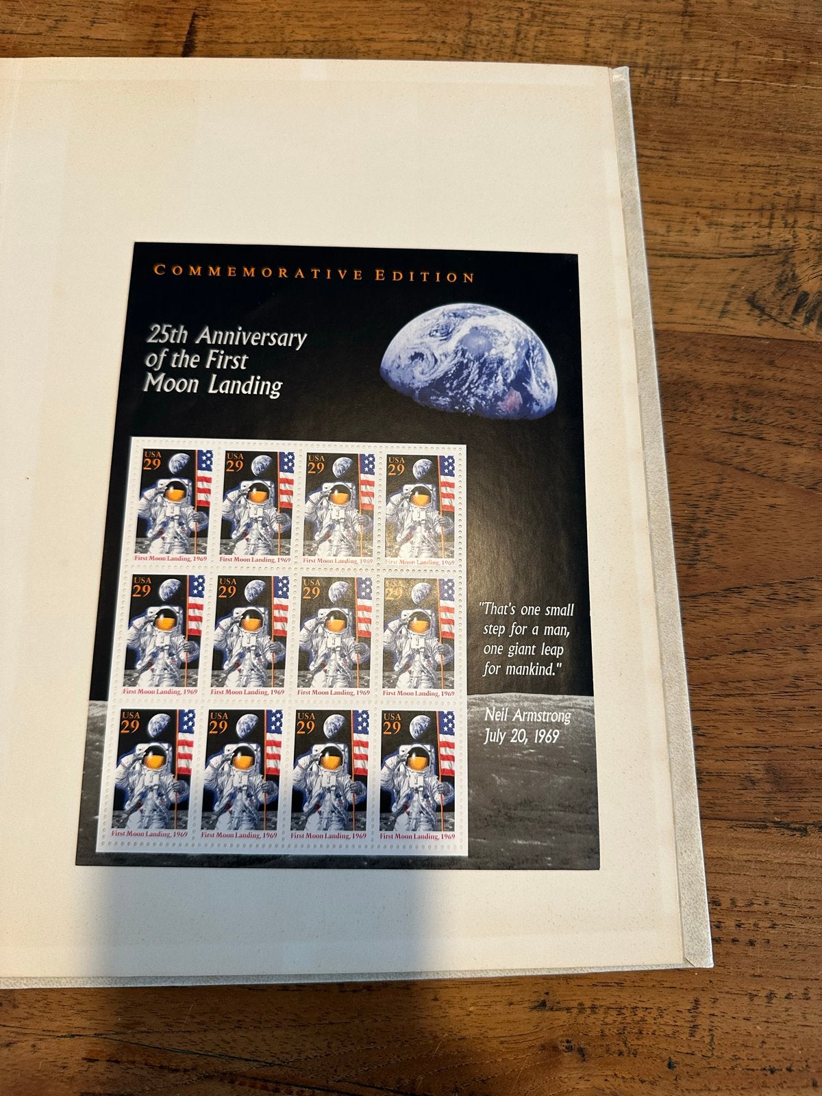 25e Verjaardag Eerste Maanlanding Postzegels, Ophalen of Verzenden, Na 1940, Postfris