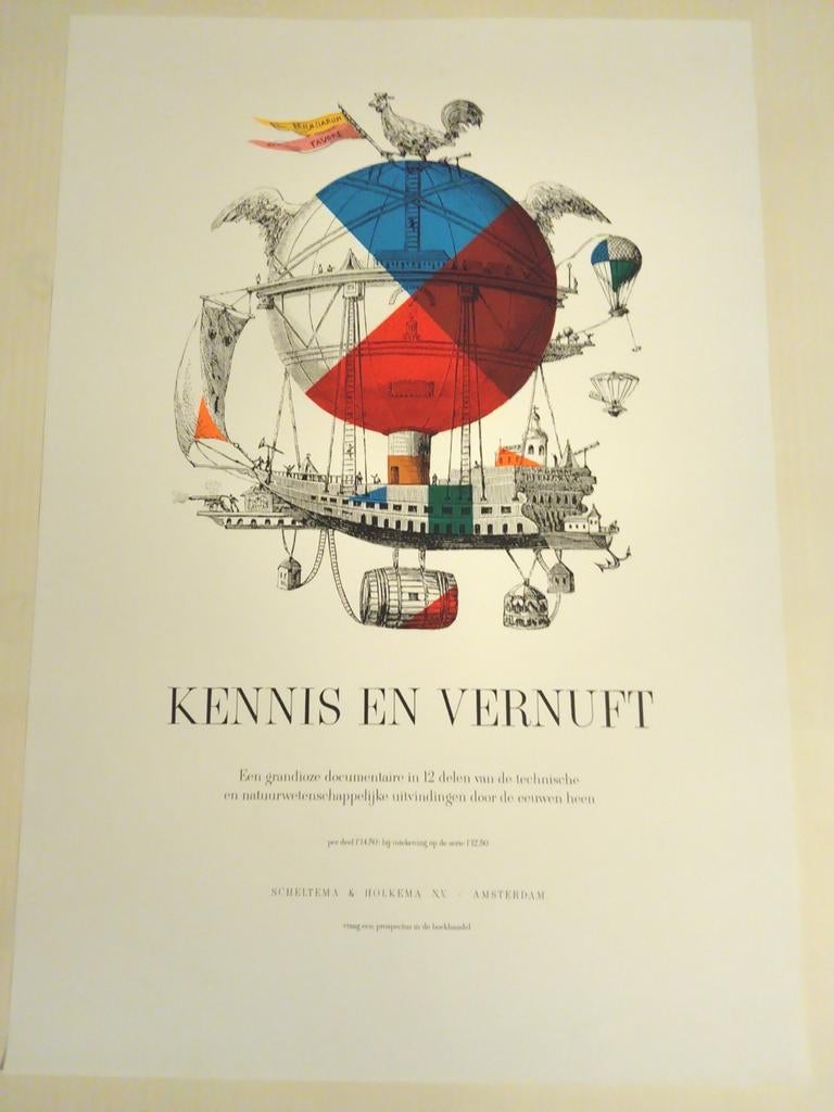 Kennis en Vernuft - Scheltema & Holkema NV Poster, Ophalen of Verzenden, Zo goed als nieuw, Overige onderwerpen, Onbekend