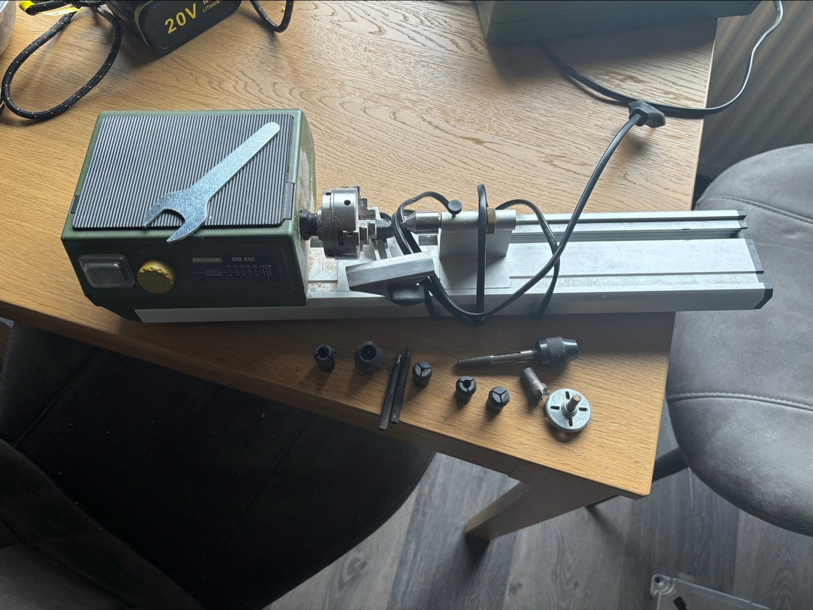 Proxxon DB250 Houtdraaibank - Compact en Compleet, Ophalen of Verzenden, Gebruikt, Houtdraaibank, Minder dan 500 mm