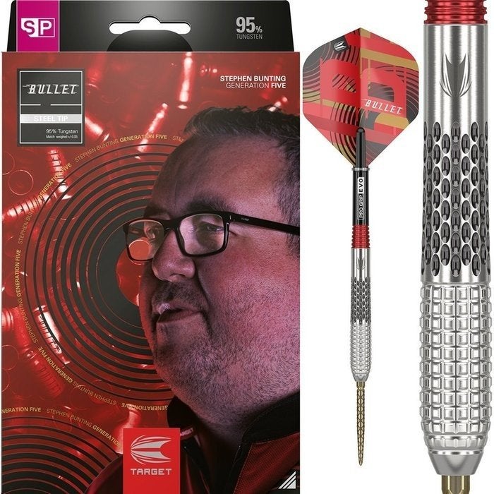 Target Stephen Bunting Gen 5 Swiss Point 95% 25 gram, Sport en Fitness, Ophalen of Verzenden, Zo goed als nieuw, Pijlen