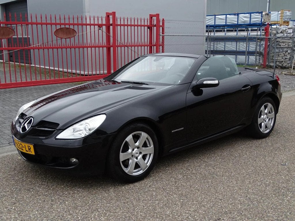 Mercedes-Benz SLK-klasse 200 Kompressor, Auto's, Automaat, Stof, Gebruikt, Zwart