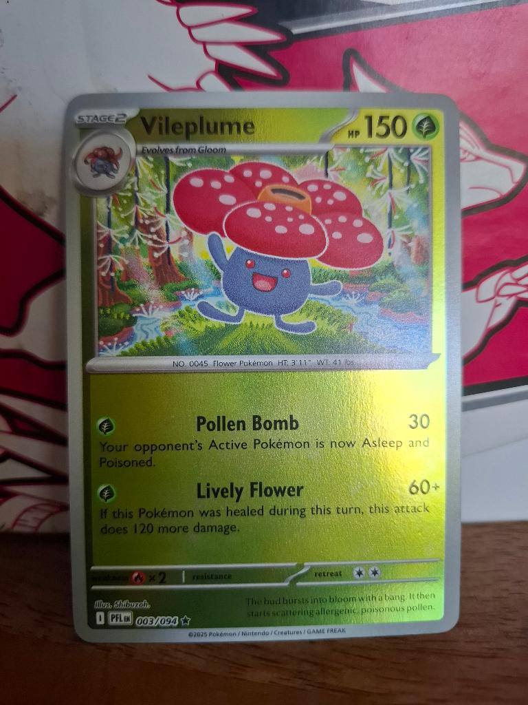 Pokemon Vileplume PFL 003/094 reverse holo, Ophalen of Verzenden, Nieuw, Losse kaart