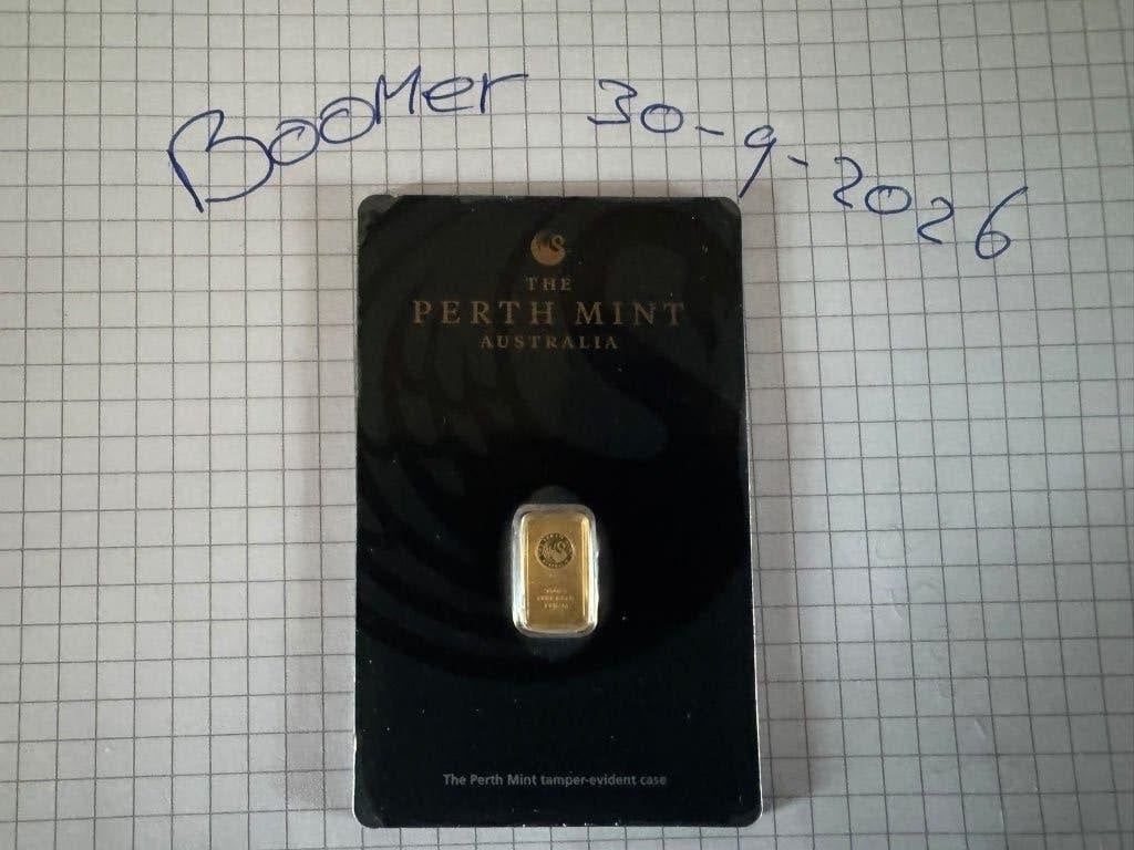 Perth Mint 999.9 - 1 gram goudbaar - LBMA Gecertificeerd, Ophalen of Verzenden, Goud