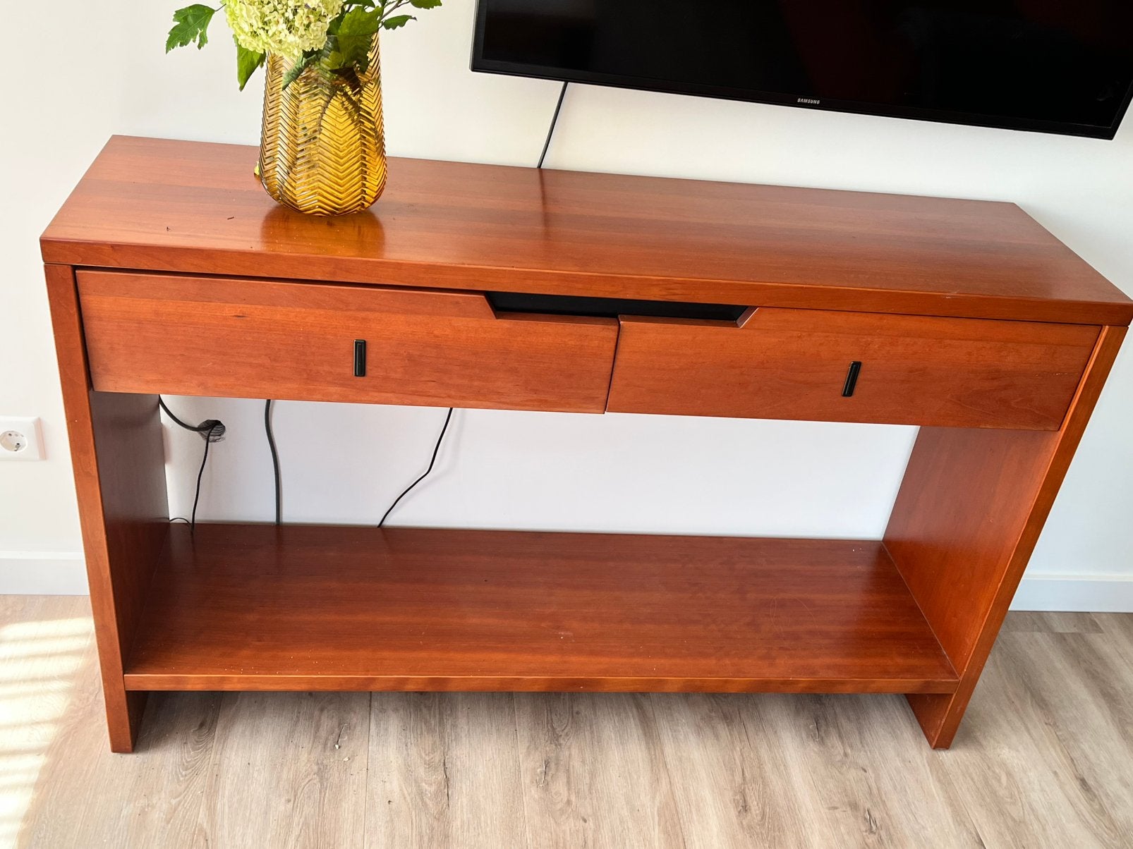 Vintage kastje met 1 legplank en 2 laden met losse etagere, Ophalen, 100 tot 150 cm, Zo goed als nieuw, 25 tot 50 cm