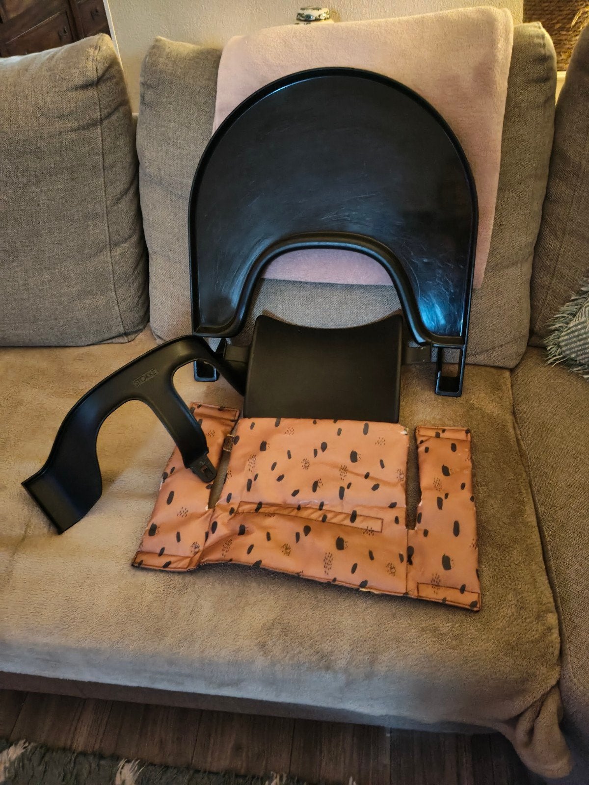Stokke Tripp Trapp accessoires:sen, Kinderen en Baby's, Ophalen of Verzenden, Gebruikt, Meegroeistoel, Afneembaar eetblad