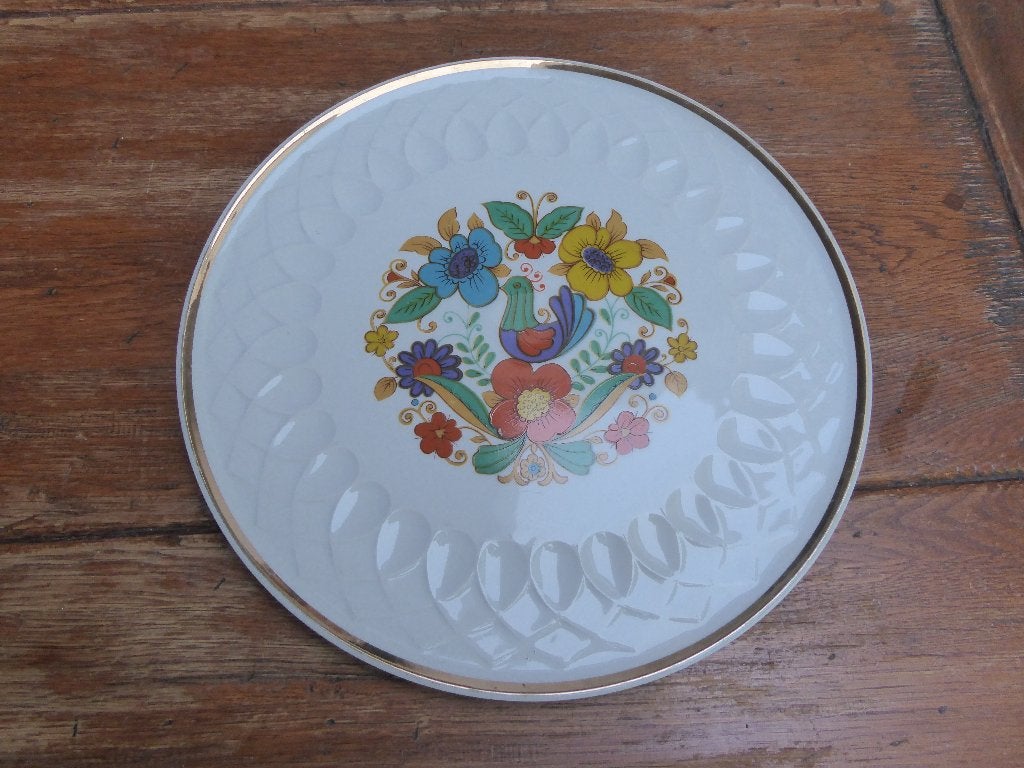 Vintage porseleinen taartschaal, Schumann Arzberg Bavaria, Antiek en Kunst, Antiek | Schalen, Ophalen of Verzenden
