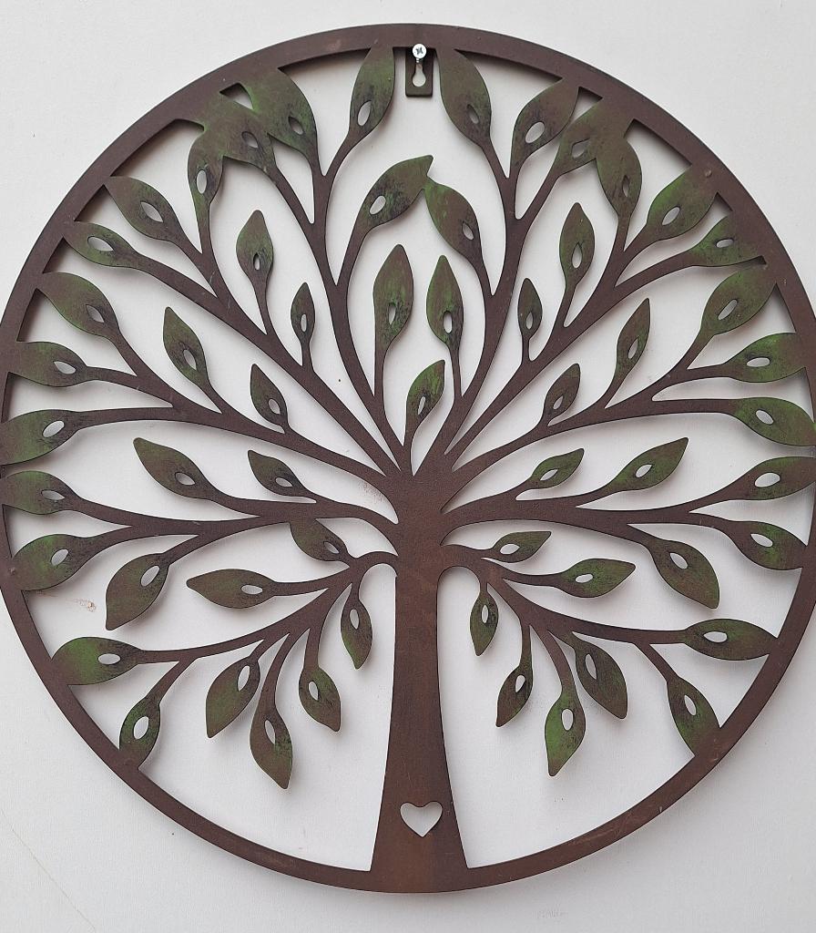 wanddecoratie levensboom Ø 52 cm, Metaal, Verzenden, Nieuw, 52 cm