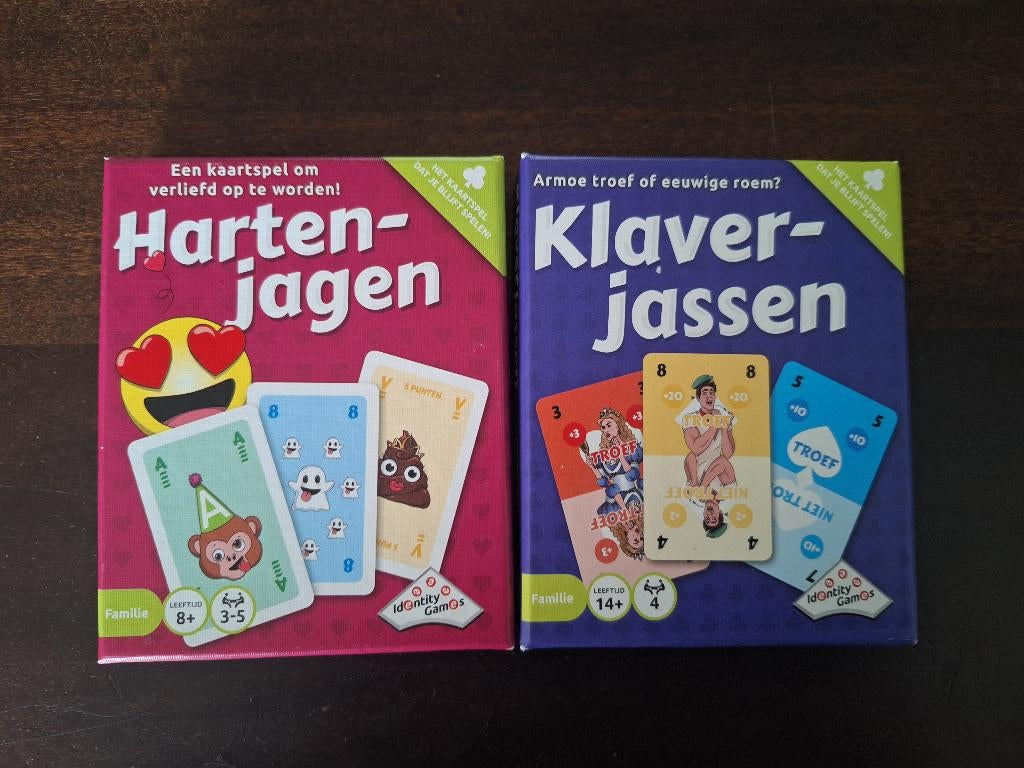 Kaartspellen: Hartenjagen & Klaverjassen, Een of twee spelers, Ophalen, Gebruikt