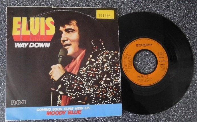 Elvis Presley - wat down (FR 1977) (vanaf € 5,00), Ophalen of Verzenden, Zo goed als nieuw, 7 inch, Pop