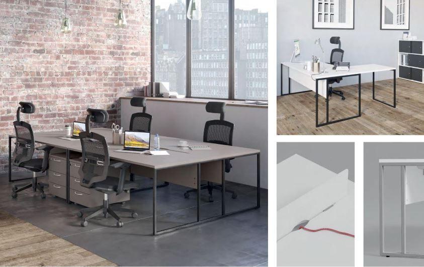 Stricto directie bureau recht of hoekbureau, met kast etc, Huis en Inrichting, Bureaus, Buronomic, Honfleur, Hoekbureau, Nieuw
