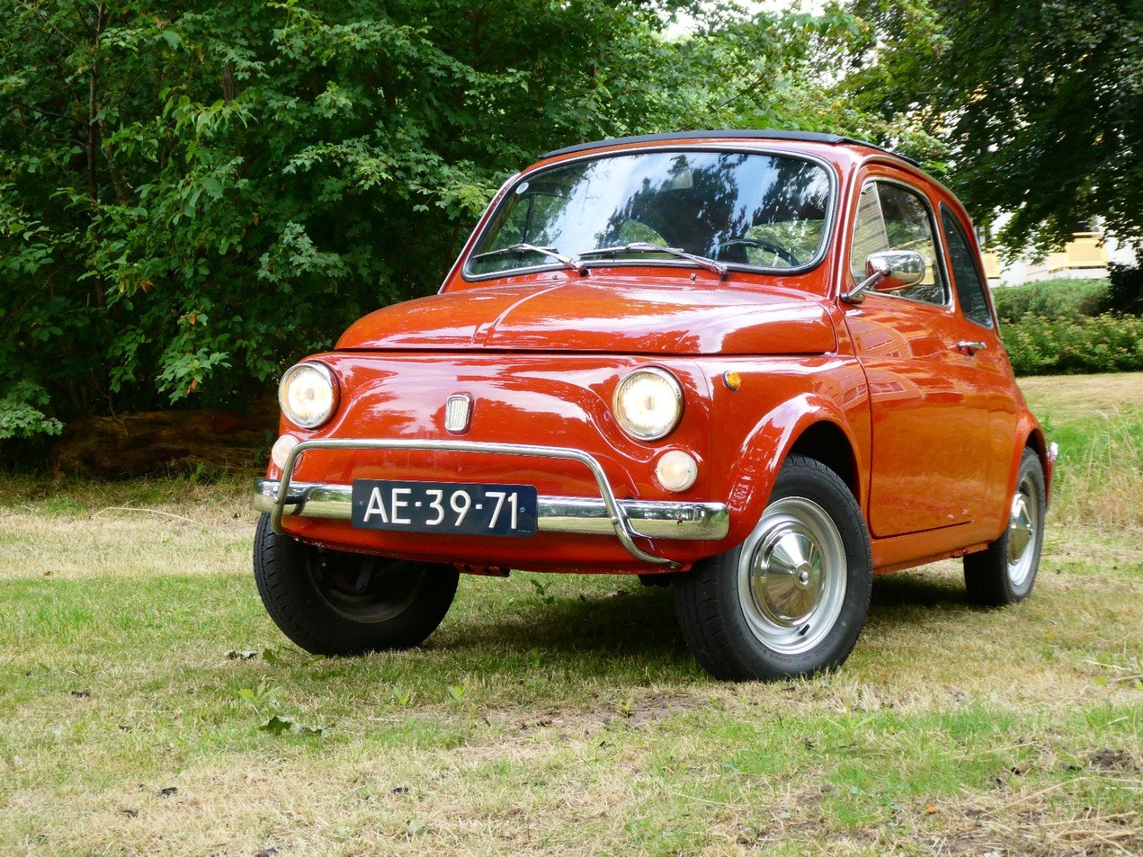 Frisse, schadevrije Fiat 500L met 650cc motor uit 1971 ., Auto's, Achterwielaandrijving, Zwart, Handgeschakeld, Particulier