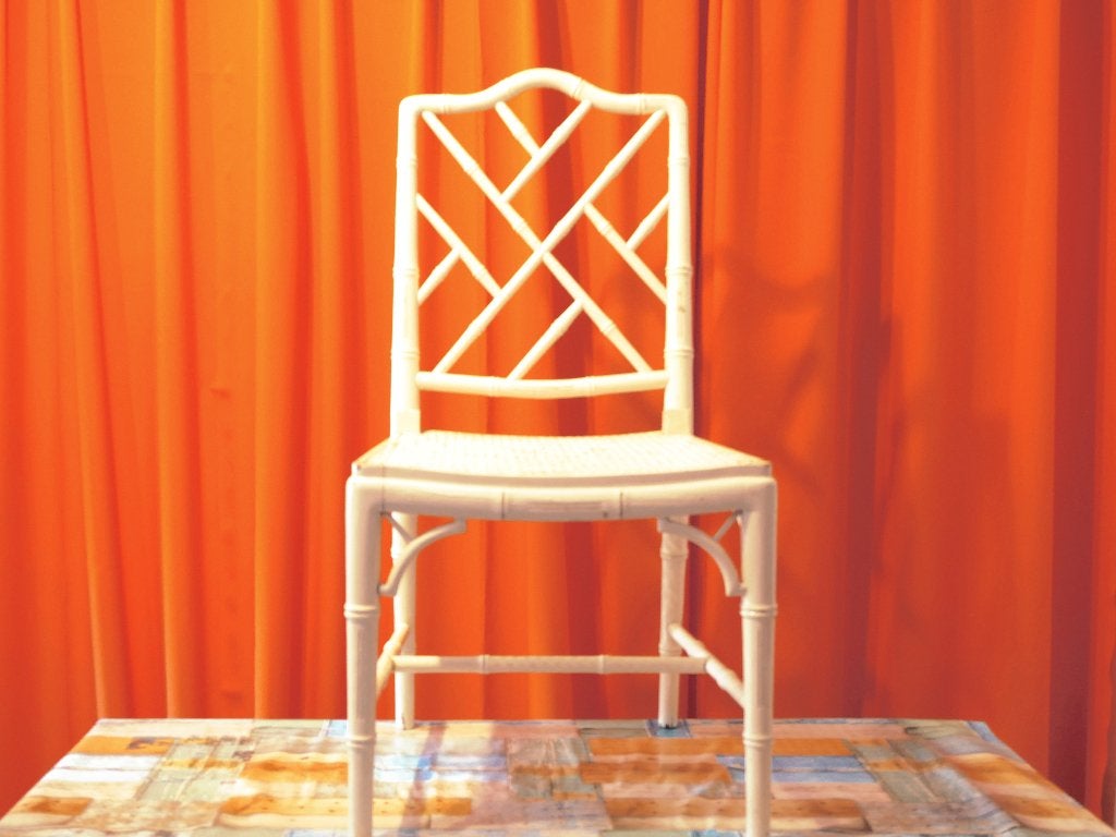 Faux Bamboo Chinese Chippendale eetkamerstoel Jonathan Adler, Antiek en Kunst, Antiek | Meubels | Stoelen en Banken, Ophalen of Verzenden